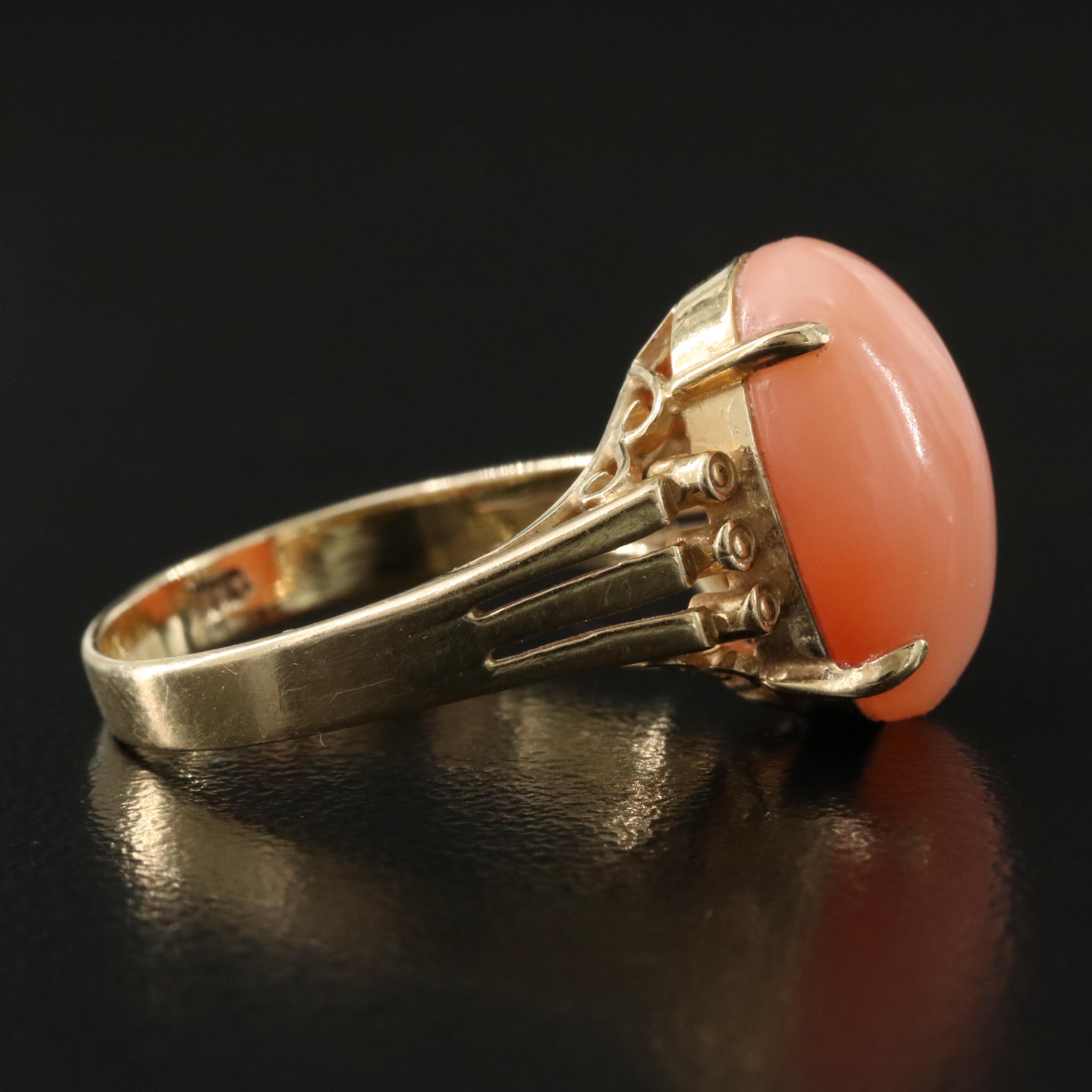 14K Coral Ring