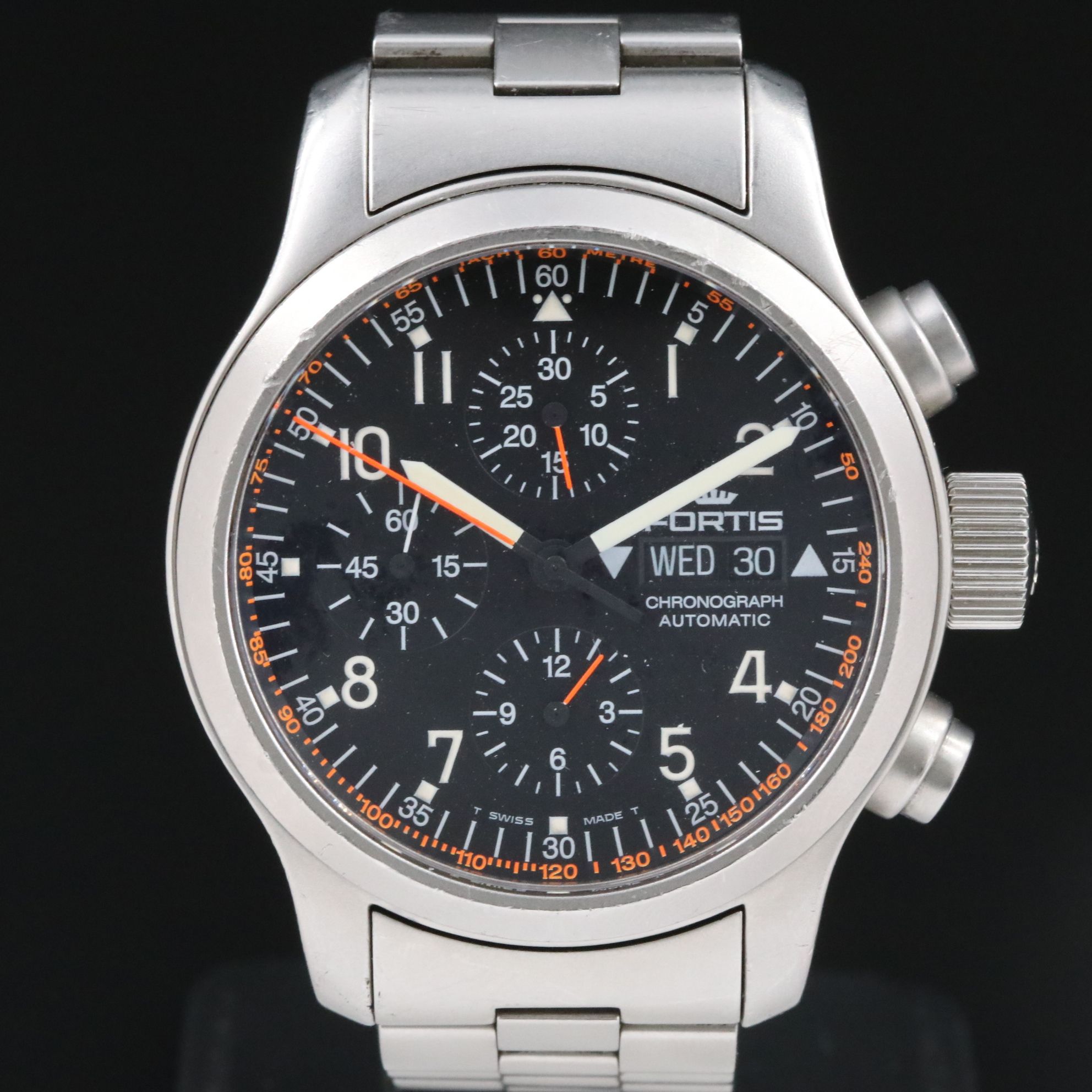 Fortis B42 Chronograph Day-Date Steel Automatic Watch