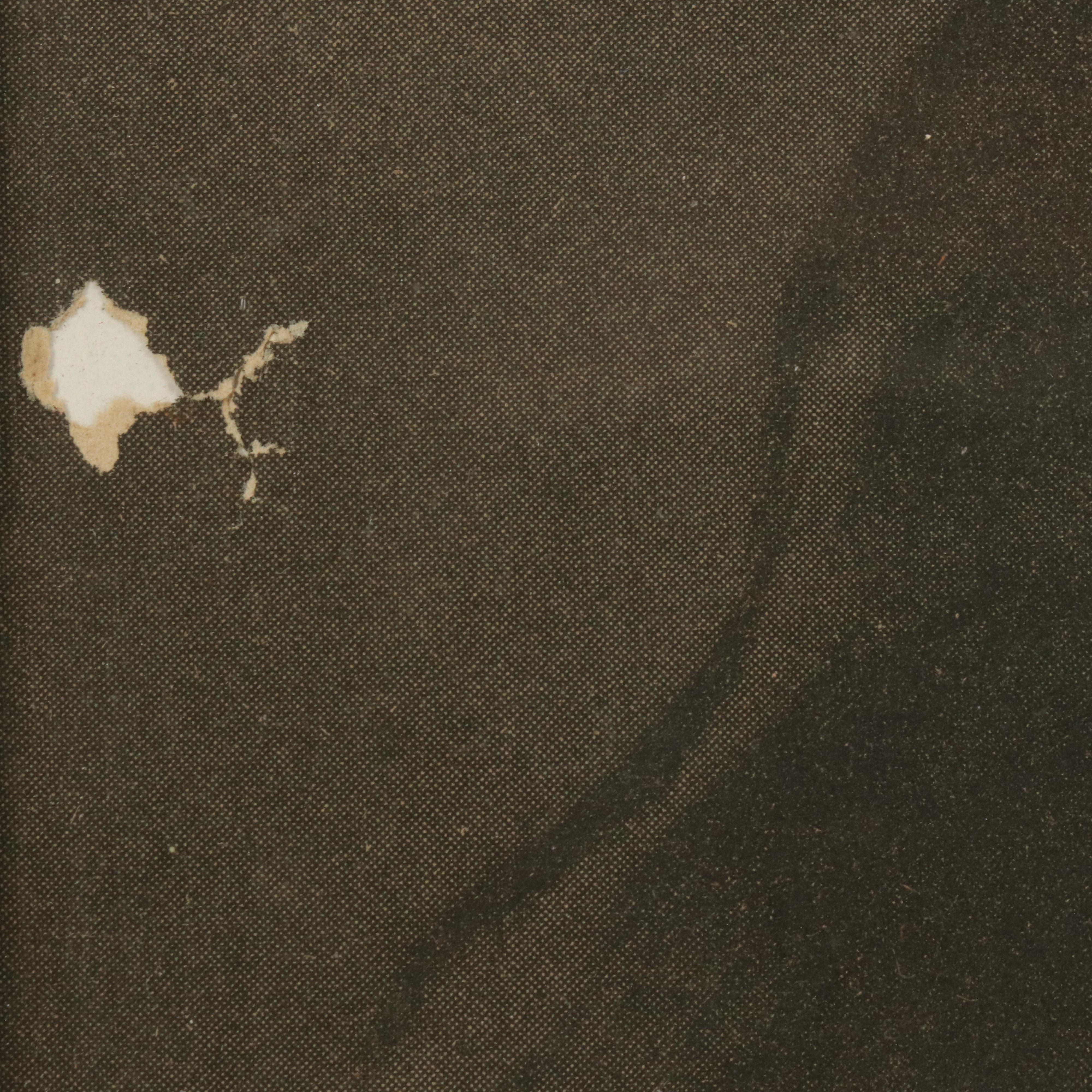 Halftone of Dog Carrying Baby in Basket, 20th Century