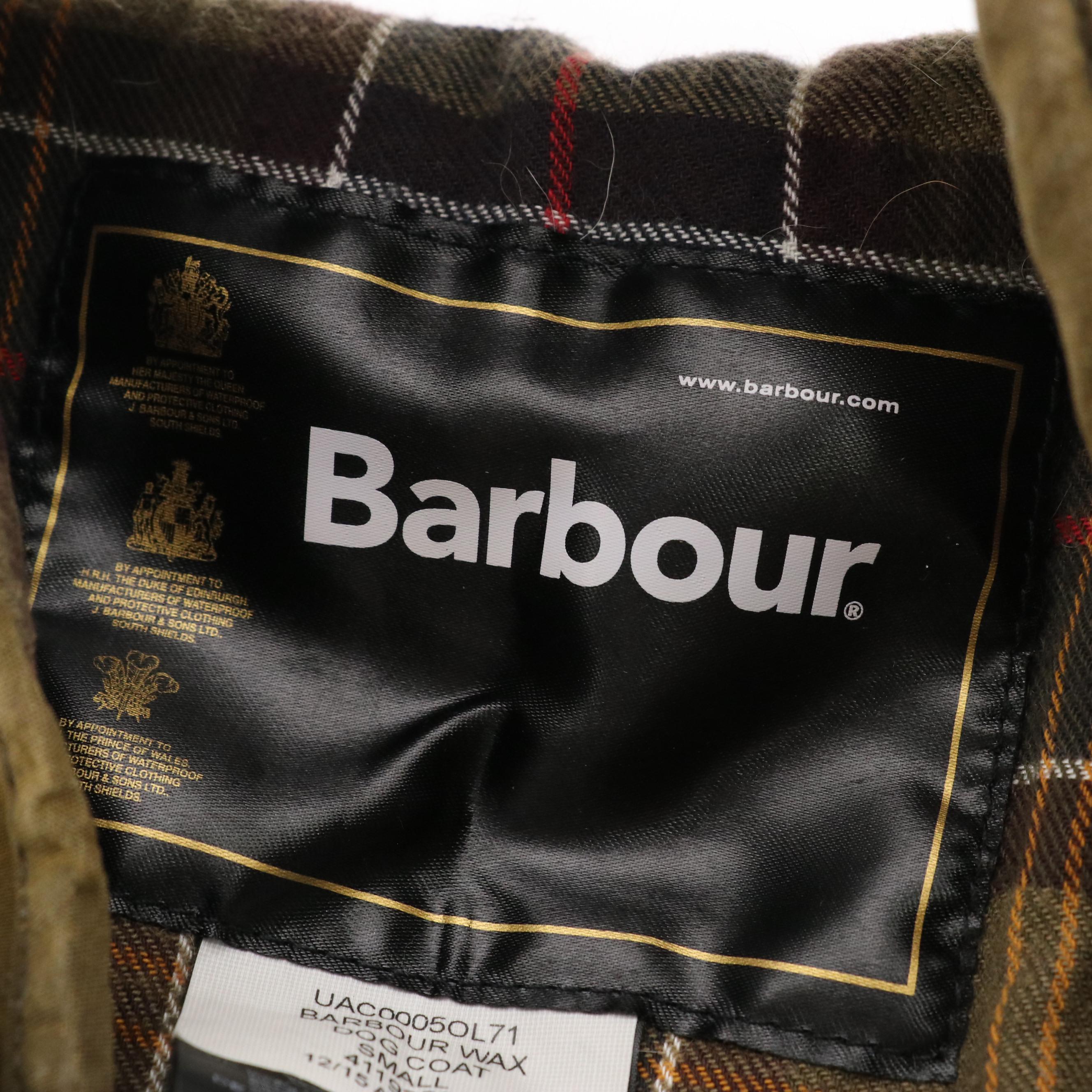 Barbour Small Dog Coat in Olive Wax Cotton
