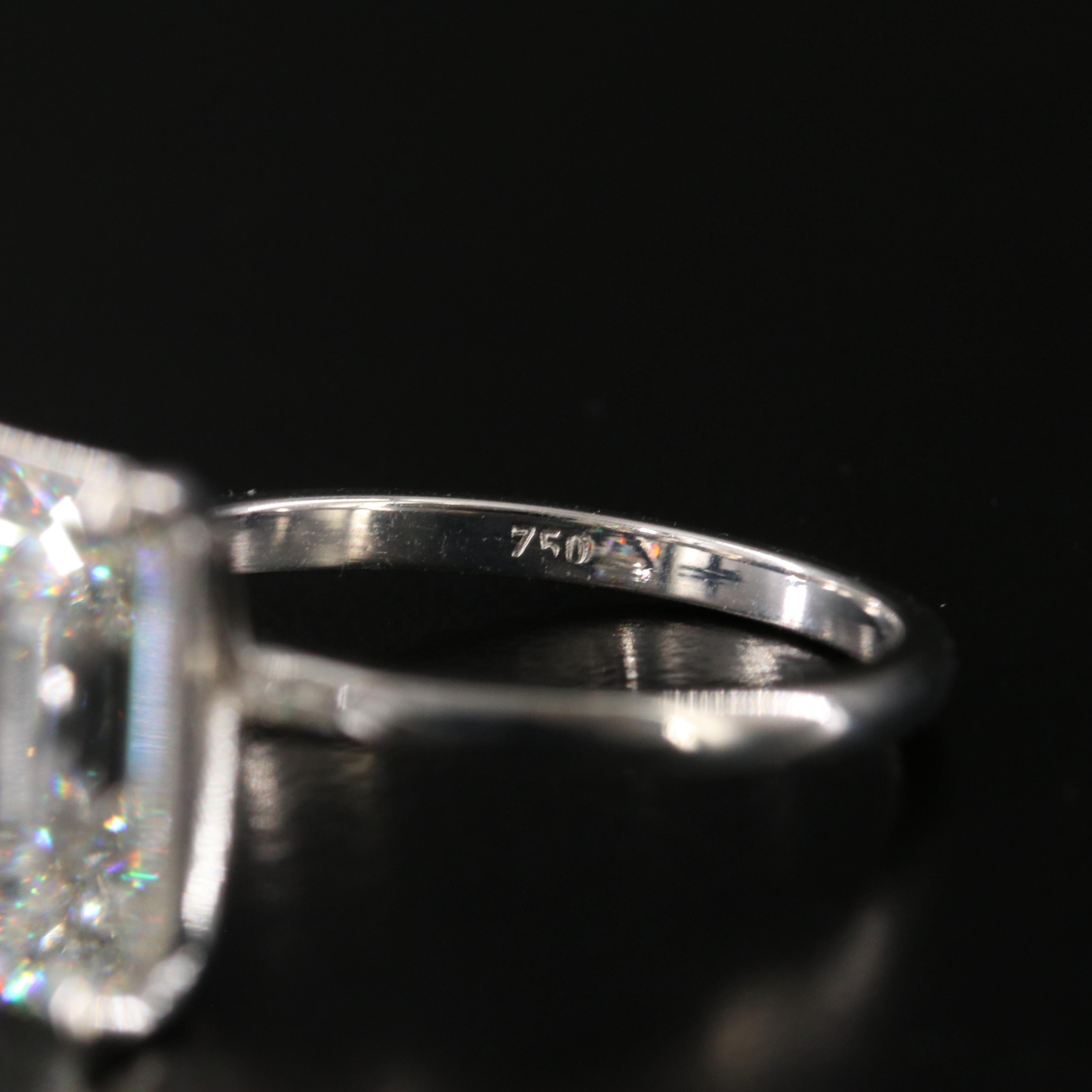 18K 5.49 CT Lab Grown Diamond Solitaire Ring with IGI Report