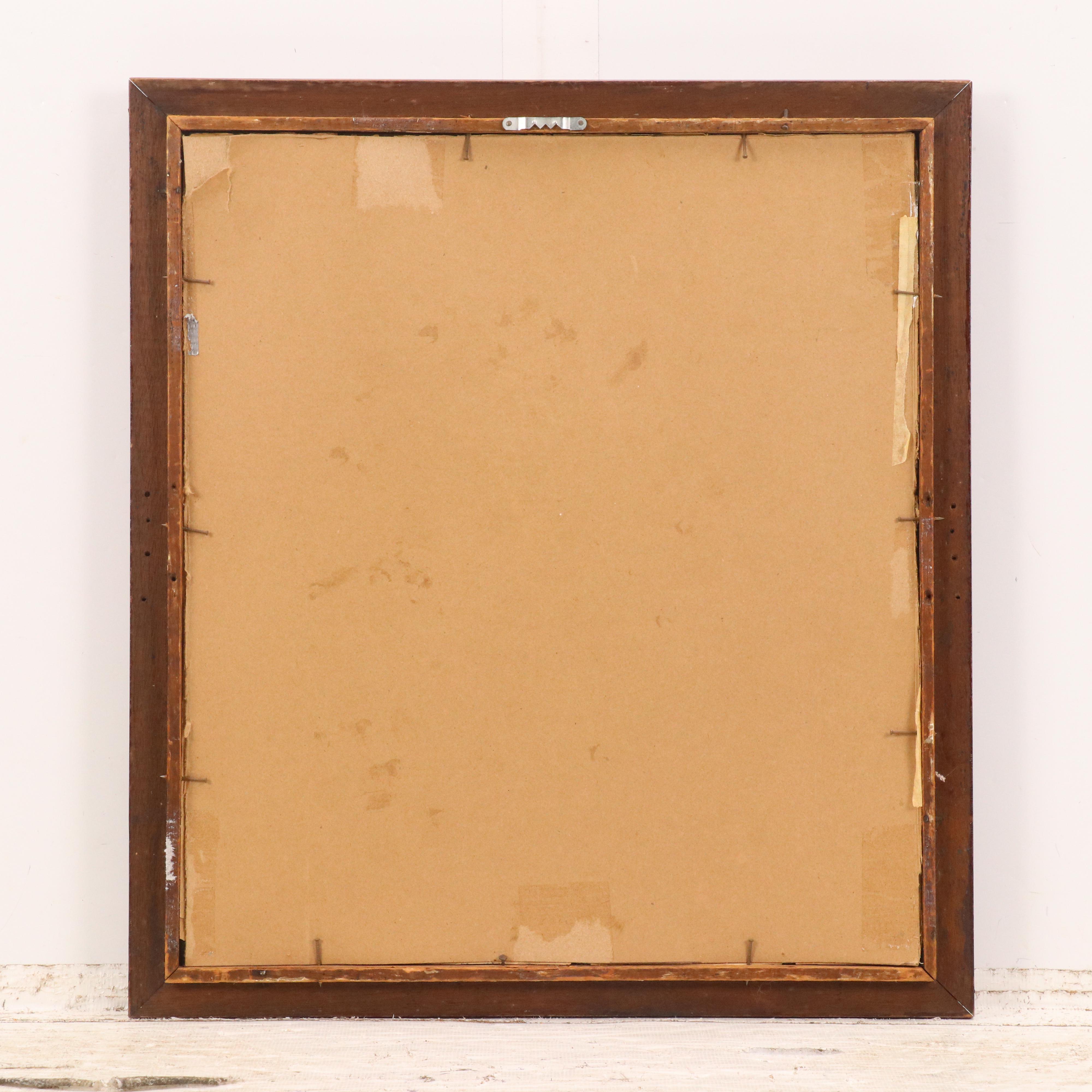 Halftone of Dog Carrying Baby in Basket, 20th Century