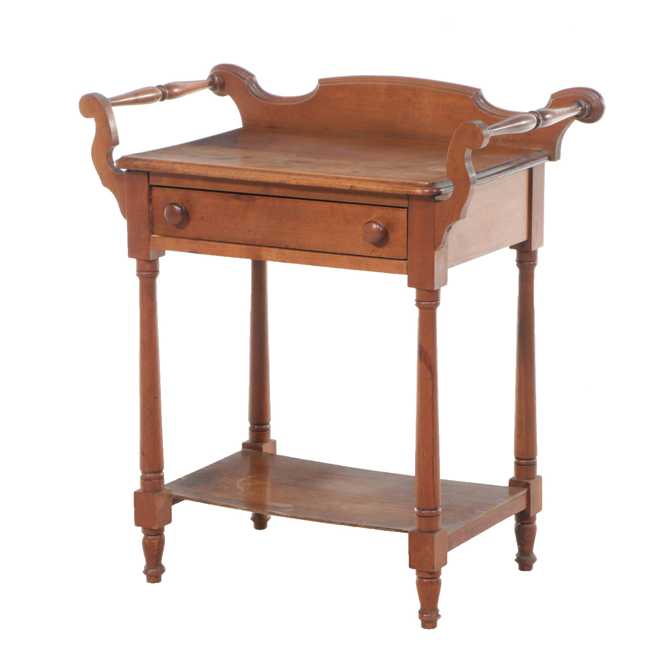 American Colonial Style Maple Washstand, Early 20th Century