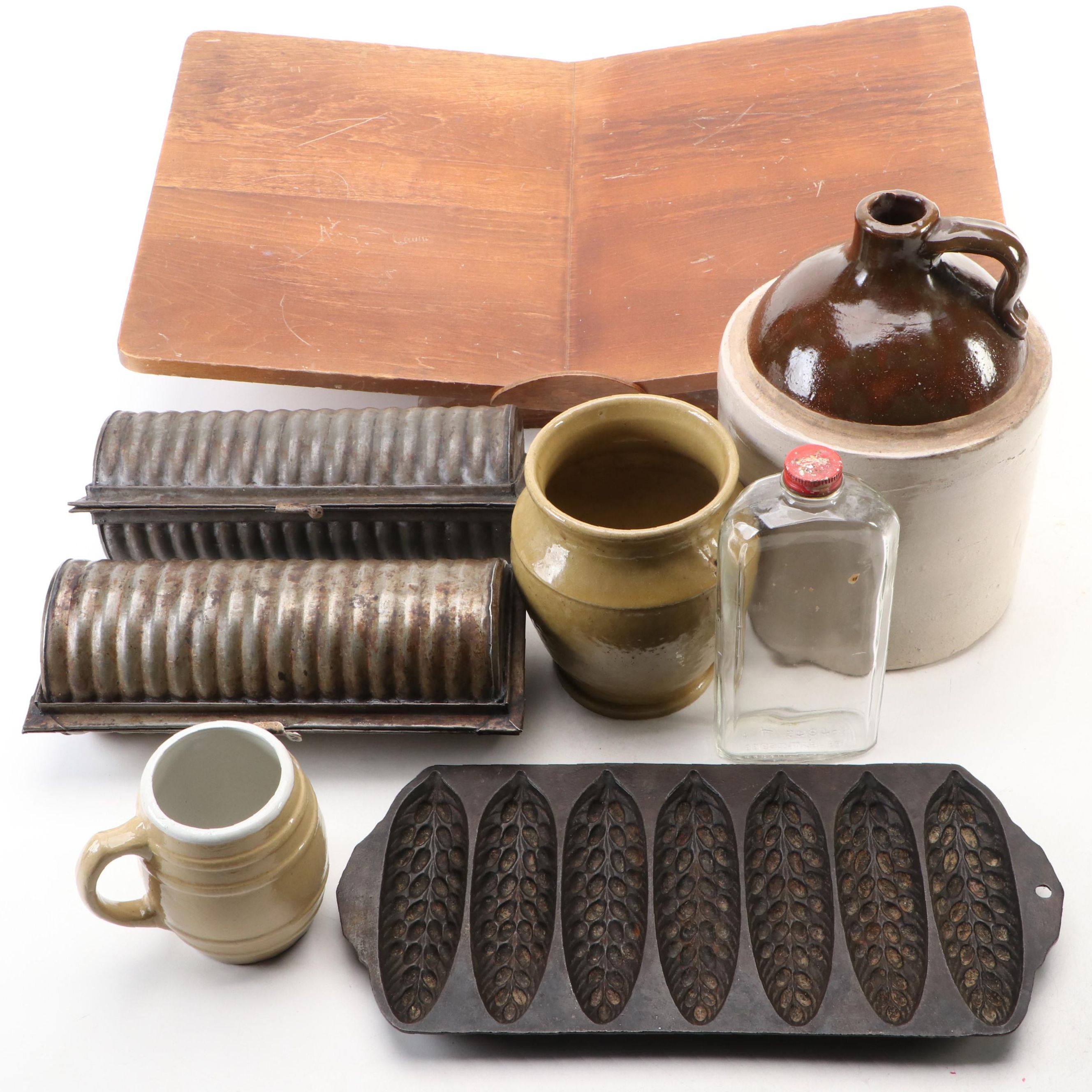 Griswold Wheat and Corn Stick Pan, Loaf Pans, Book Stand and More
