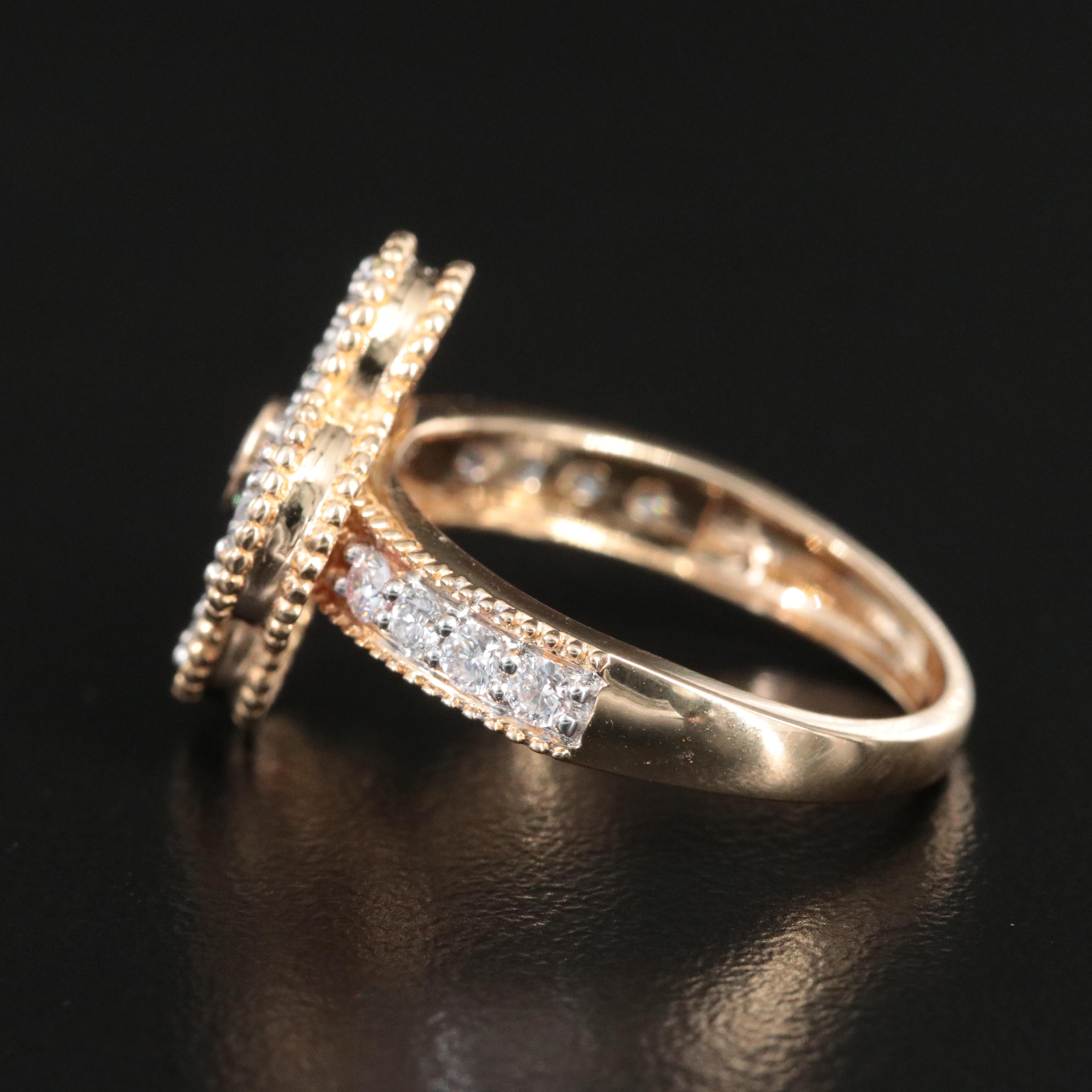 14K 1.25 CTW Lab Grown Diamond Quatrefoil Ring