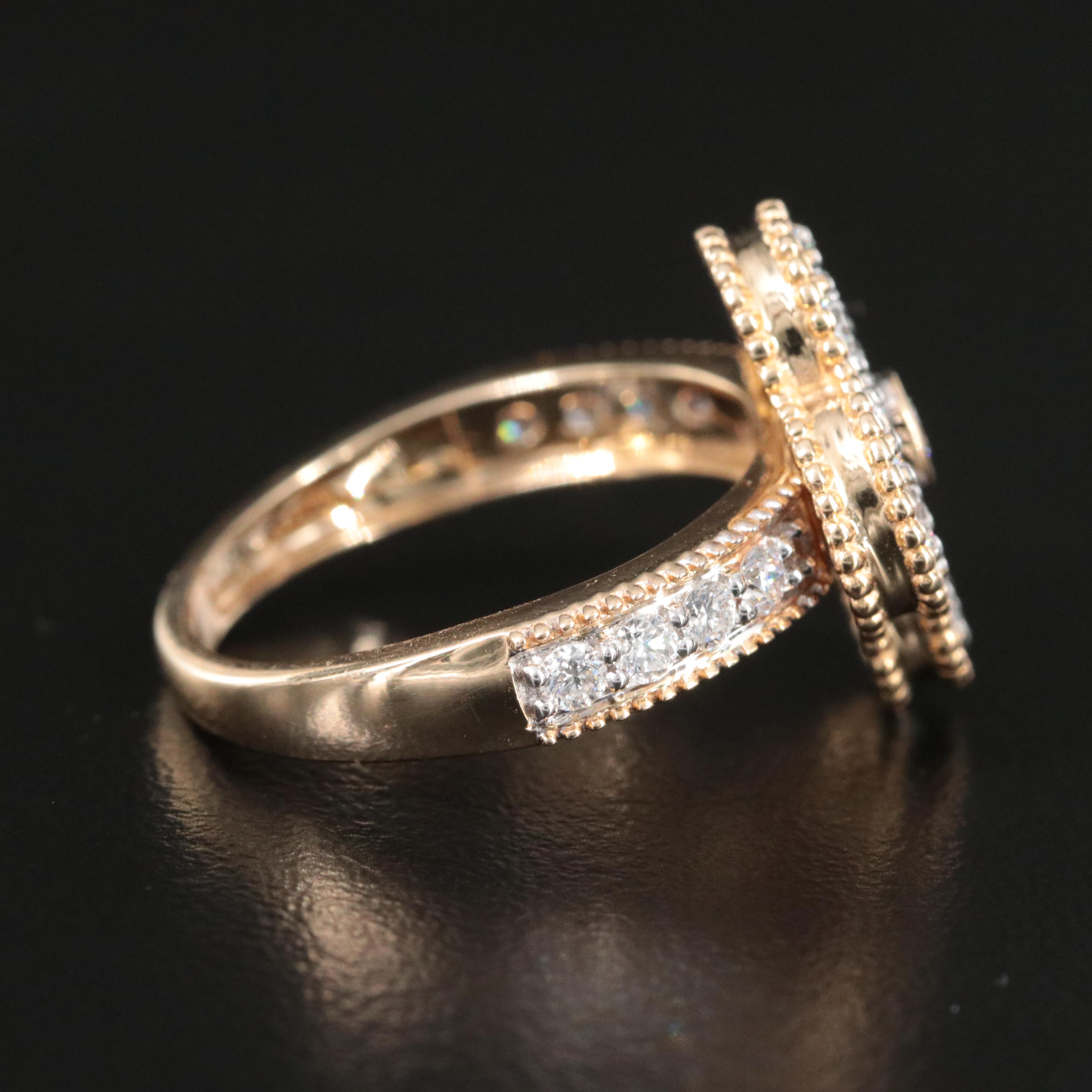 14K 1.25 CTW Lab Grown Diamond Quatrefoil Ring