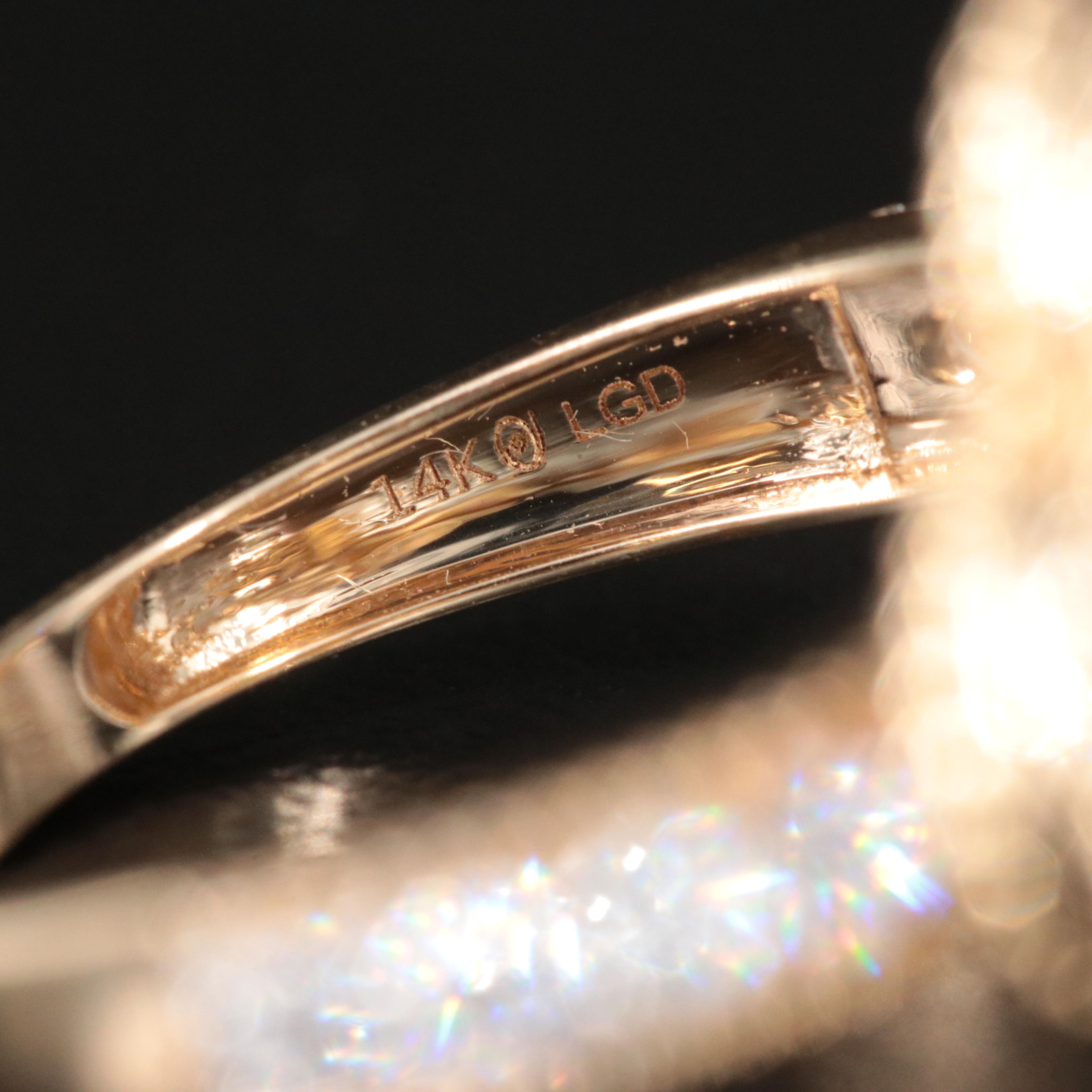 14K 1.25 CTW Lab Grown Diamond Quatrefoil Ring