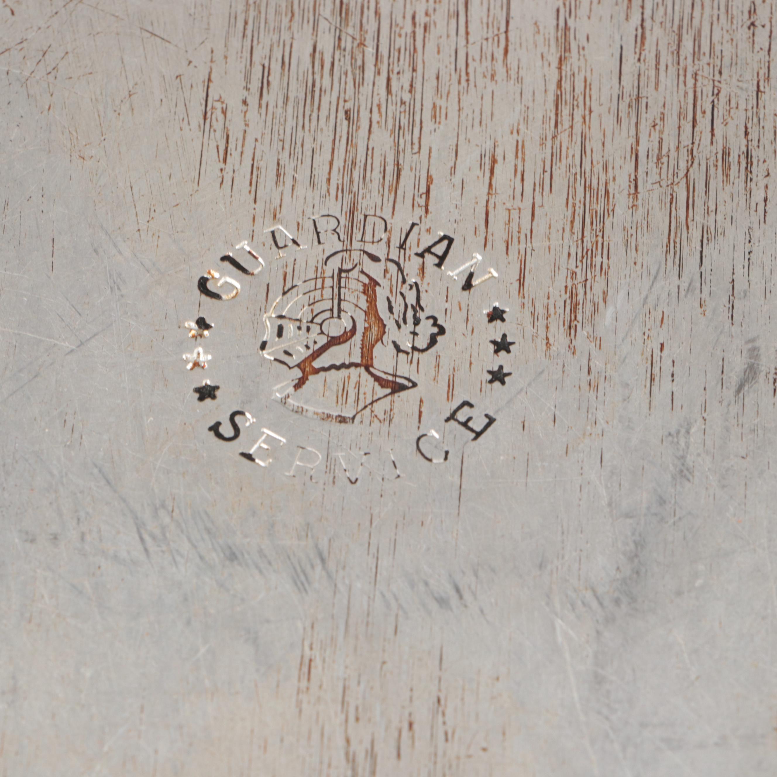 Nambe Bowl with Other Pewter and Metal Serving Pieces, 20th Century