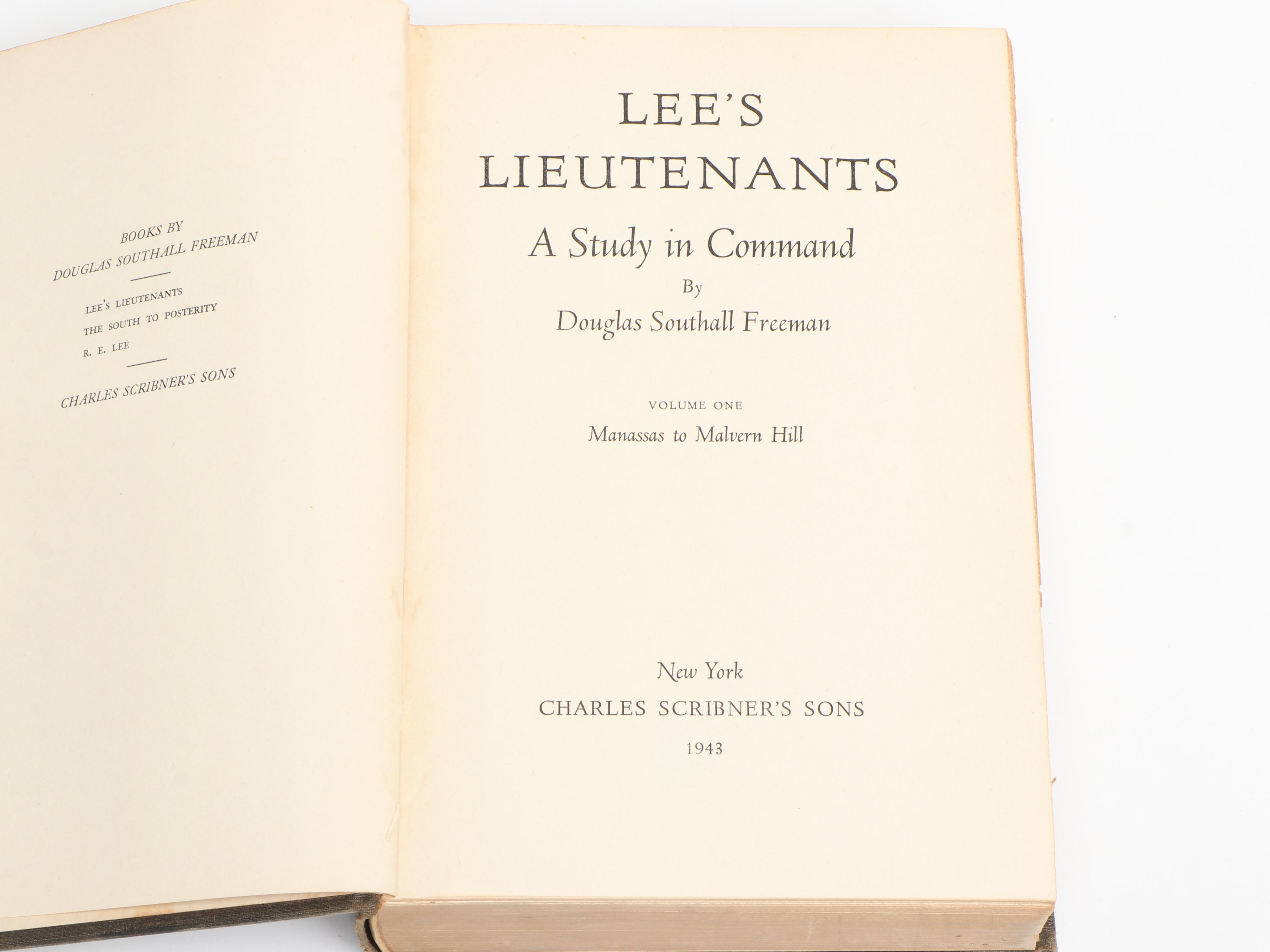 "Lee's Lieutenants: A Study in Command" Complete Set with "History of Tom Jones"
