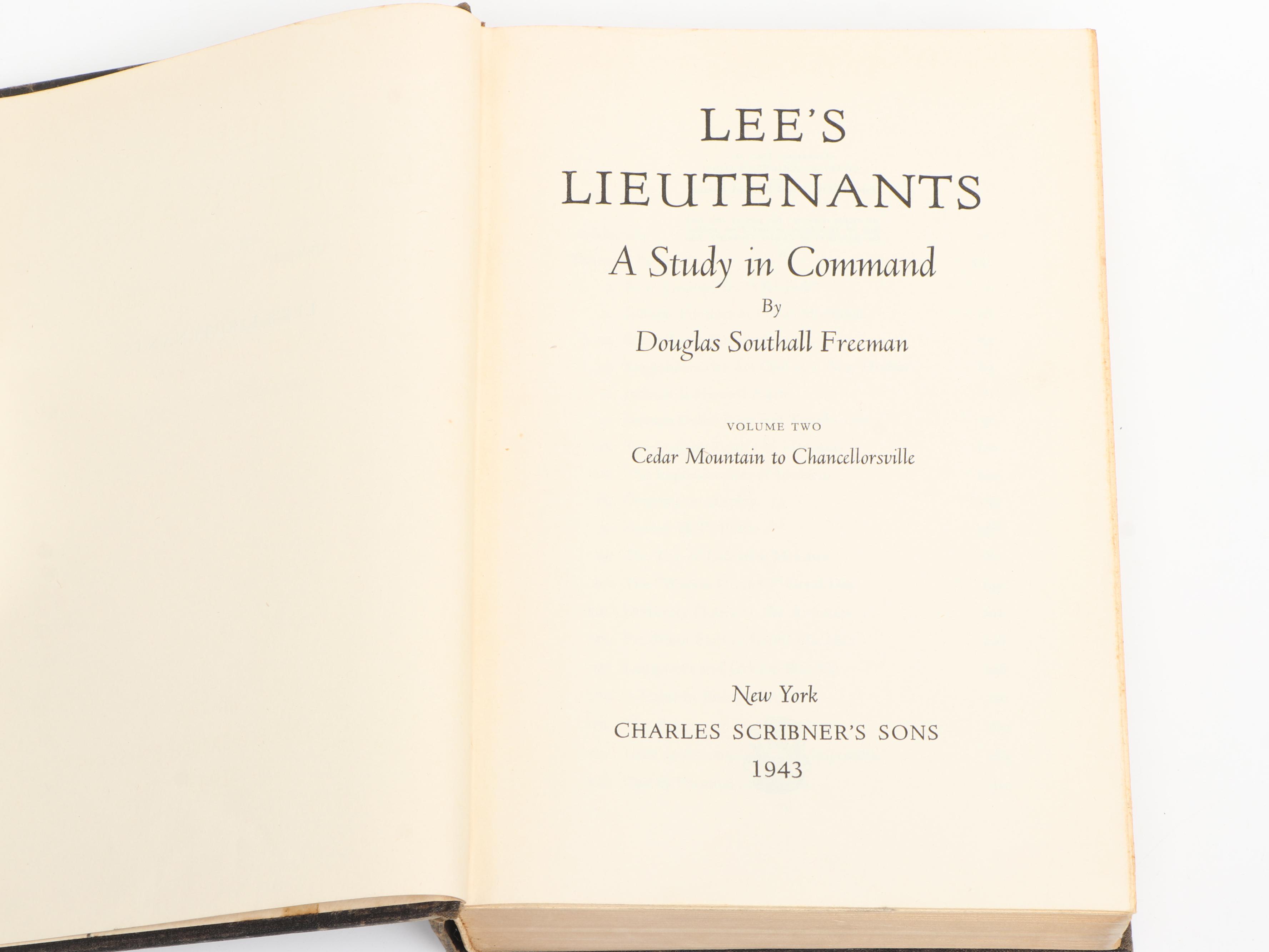 "Lee's Lieutenants: A Study in Command" Complete Set with "History of Tom Jones"