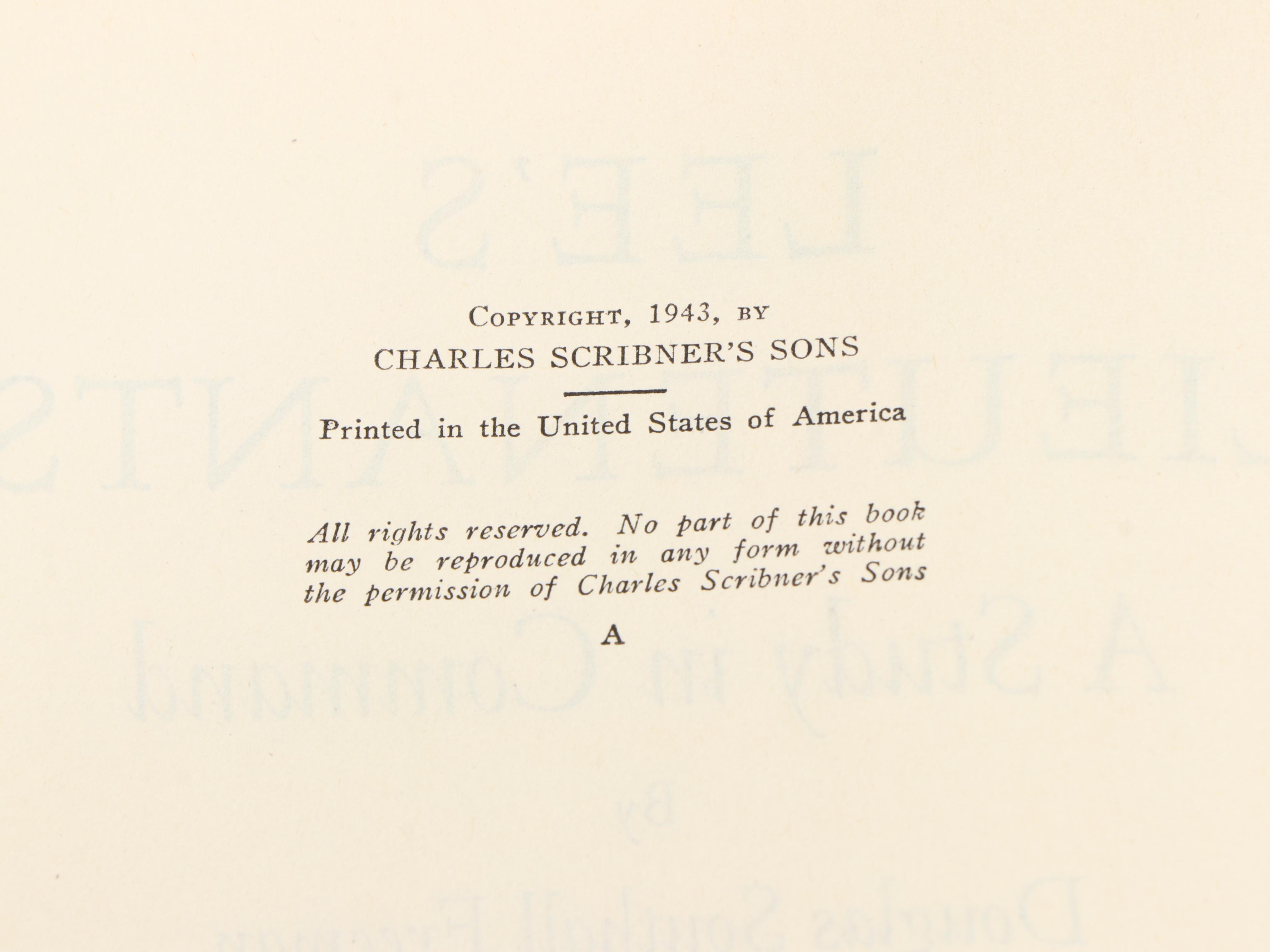 "Lee's Lieutenants: A Study in Command" Complete Set with "History of Tom Jones"