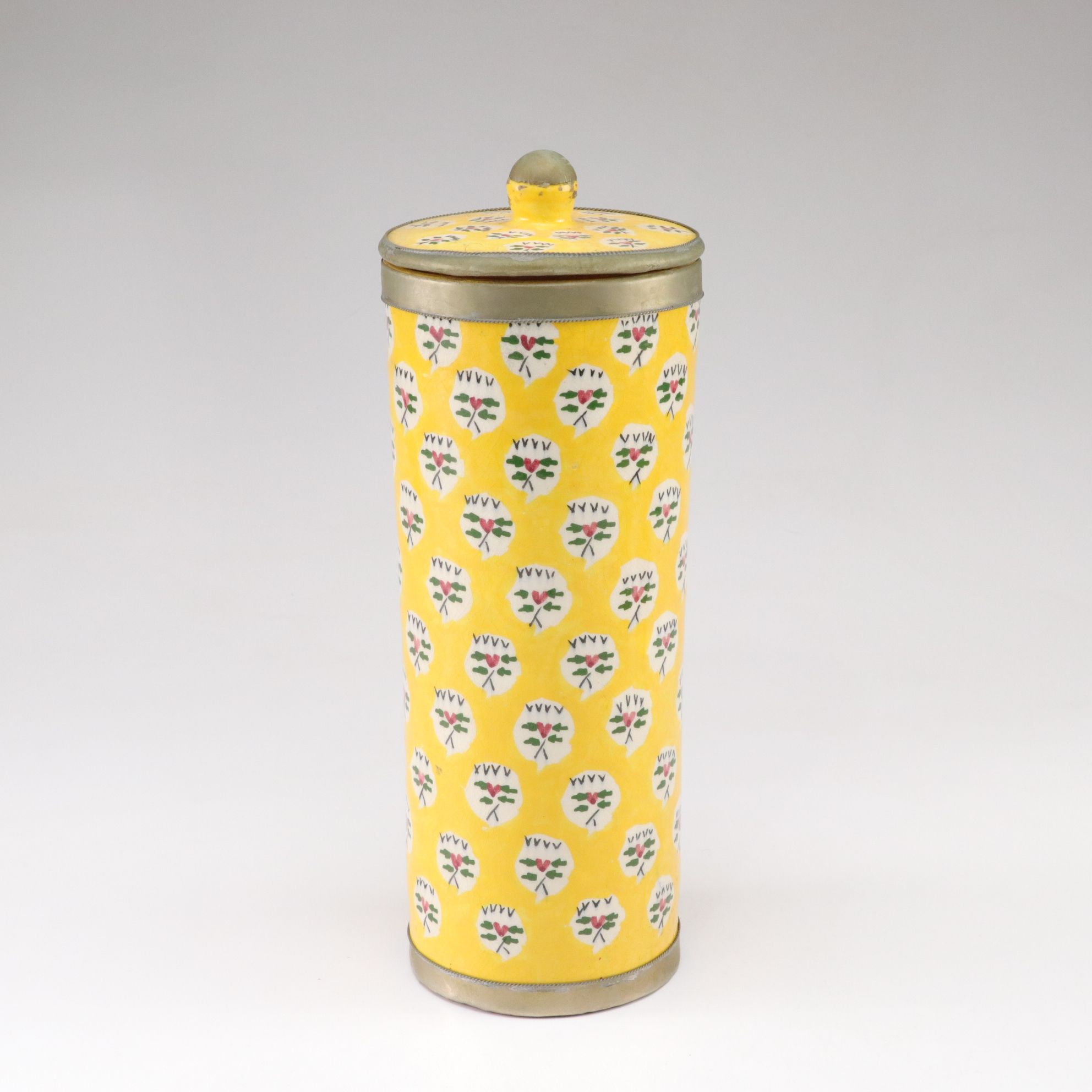 Three Hand-Decorated Moroccan Ceramic Canisters