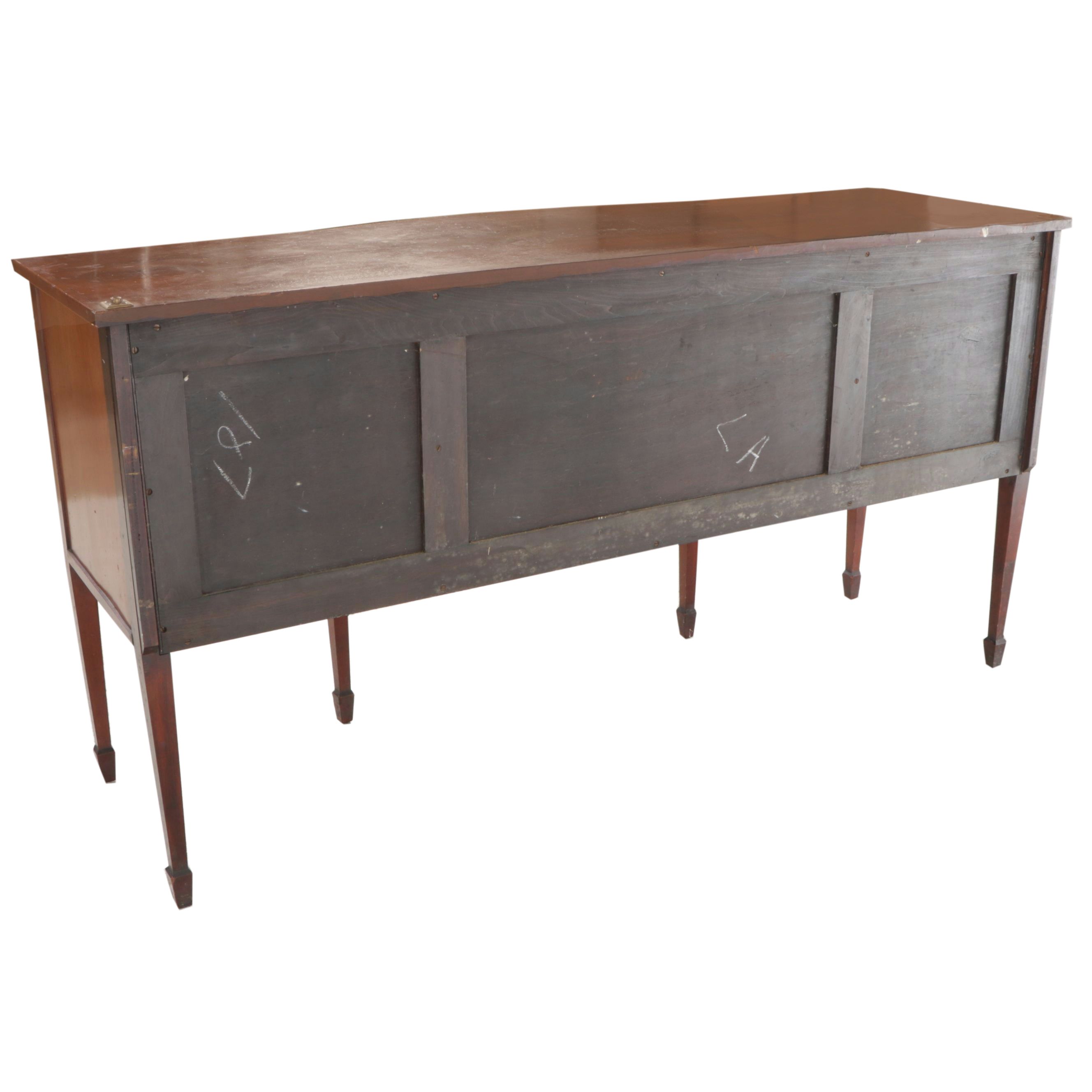 Hepplewhite Style Flame Mahogany Buffet with Reed & Barton Flatware Insert