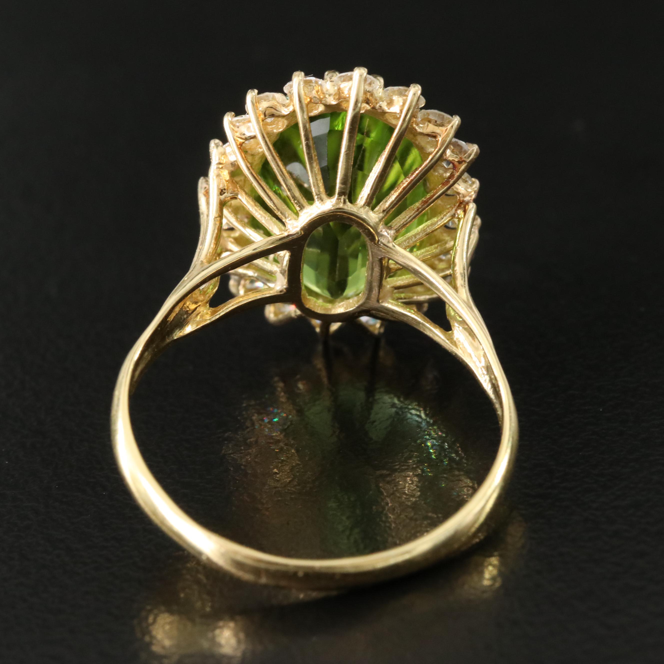 18K Peridot and 1.00 CTW Diamond Ring