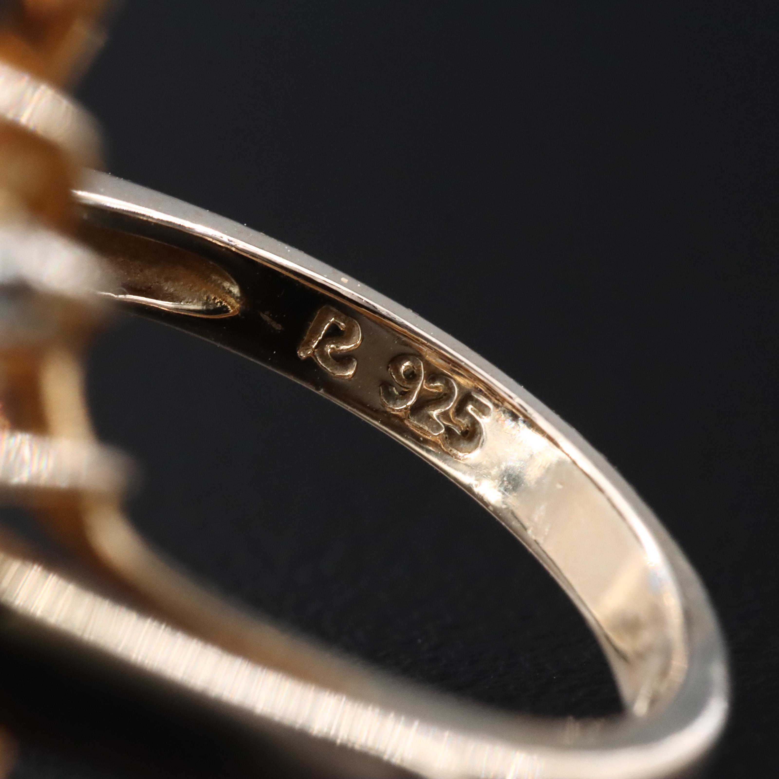 Sterling Sapphire and Diamond Ring