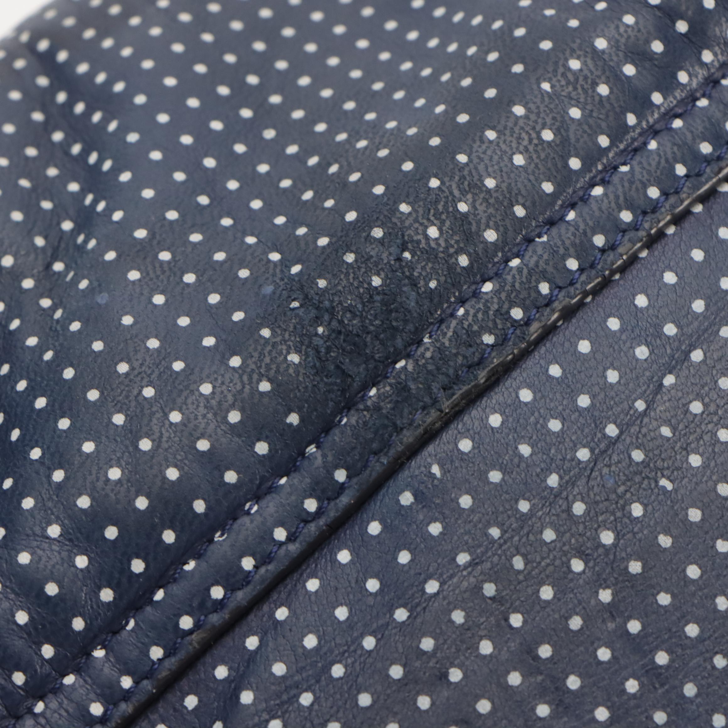 Jerome Dreyfuss "Igor" Tassel Flap Satchel in Blue Dot Printed Goatskin Leather