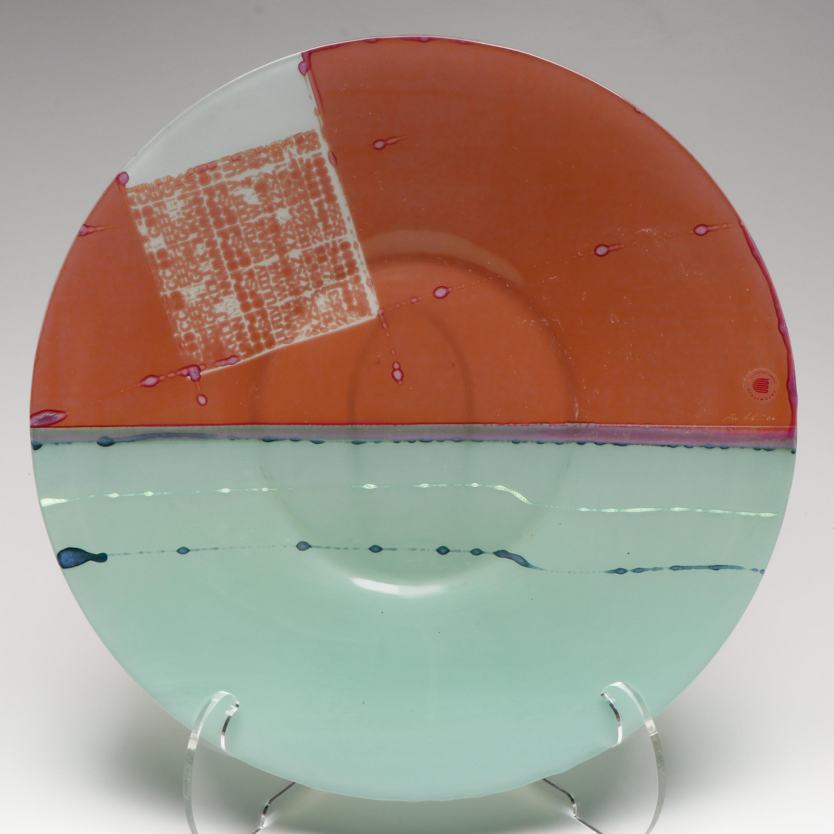Canada Glassworks Art Glass Charger and Decorative Plate