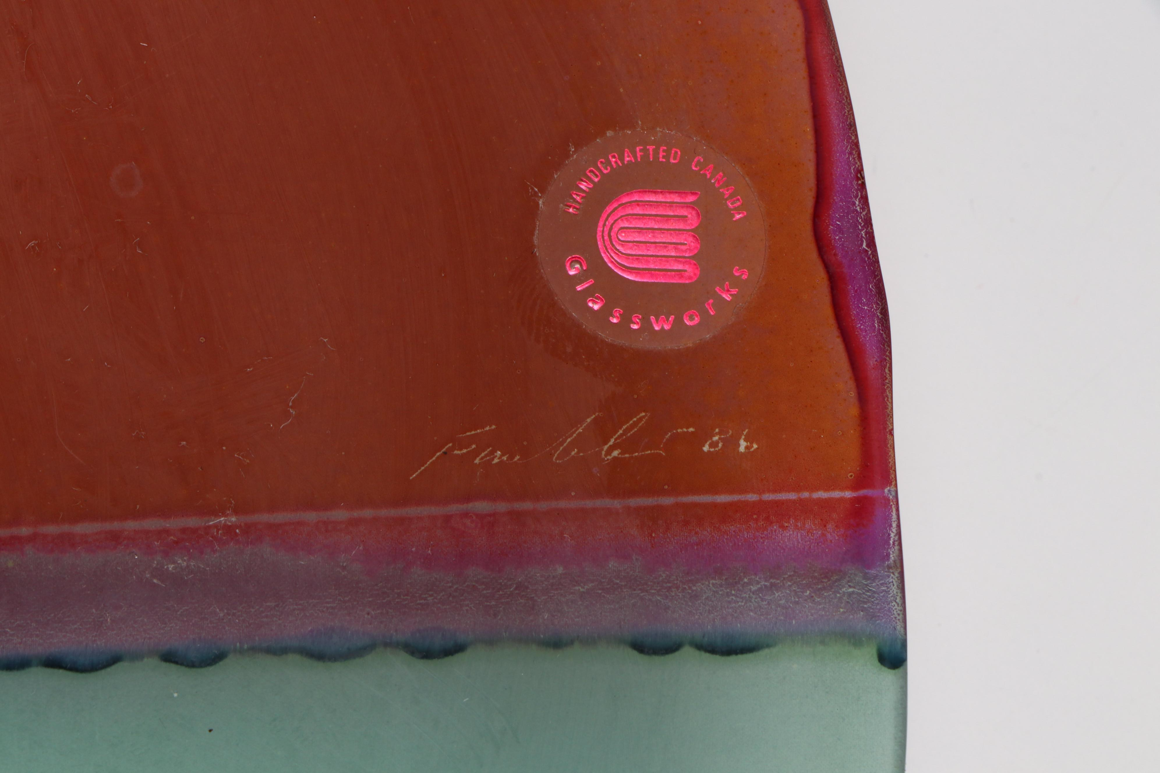 Canada Glassworks Art Glass Charger and Decorative Plate