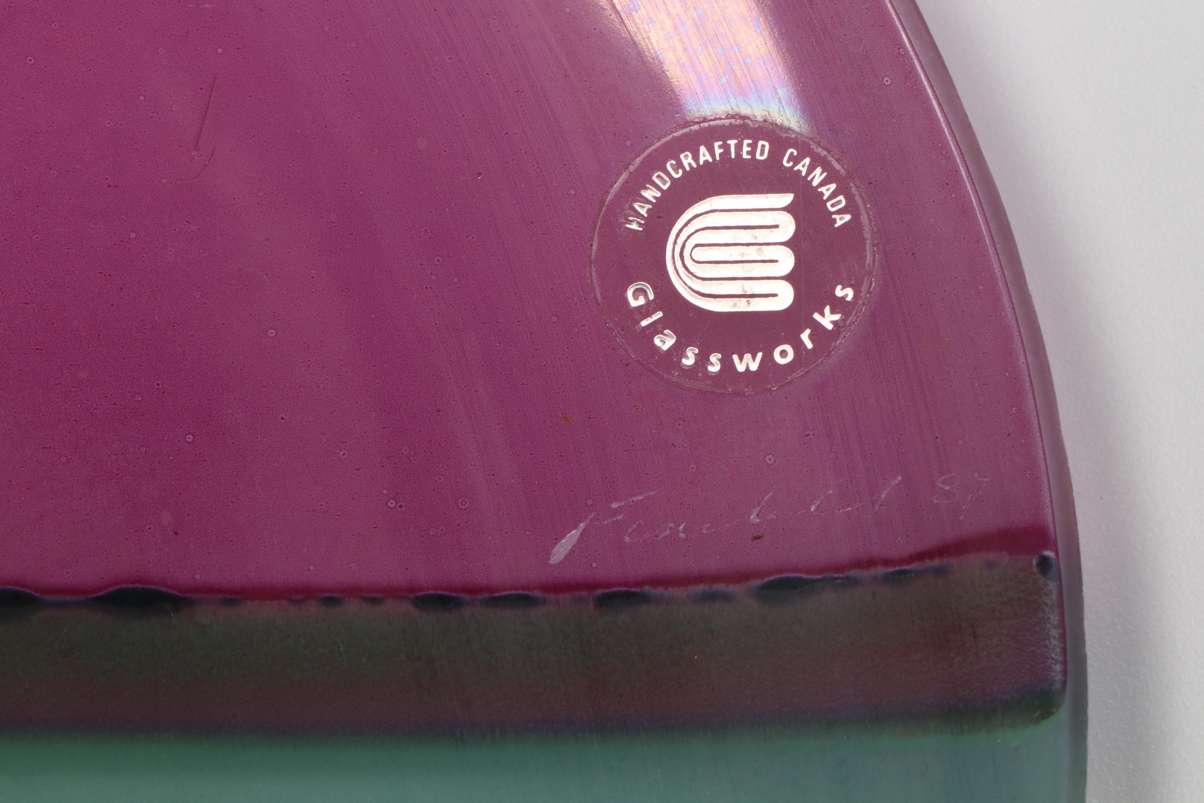 Canada Glassworks Art Glass Charger and Decorative Plate