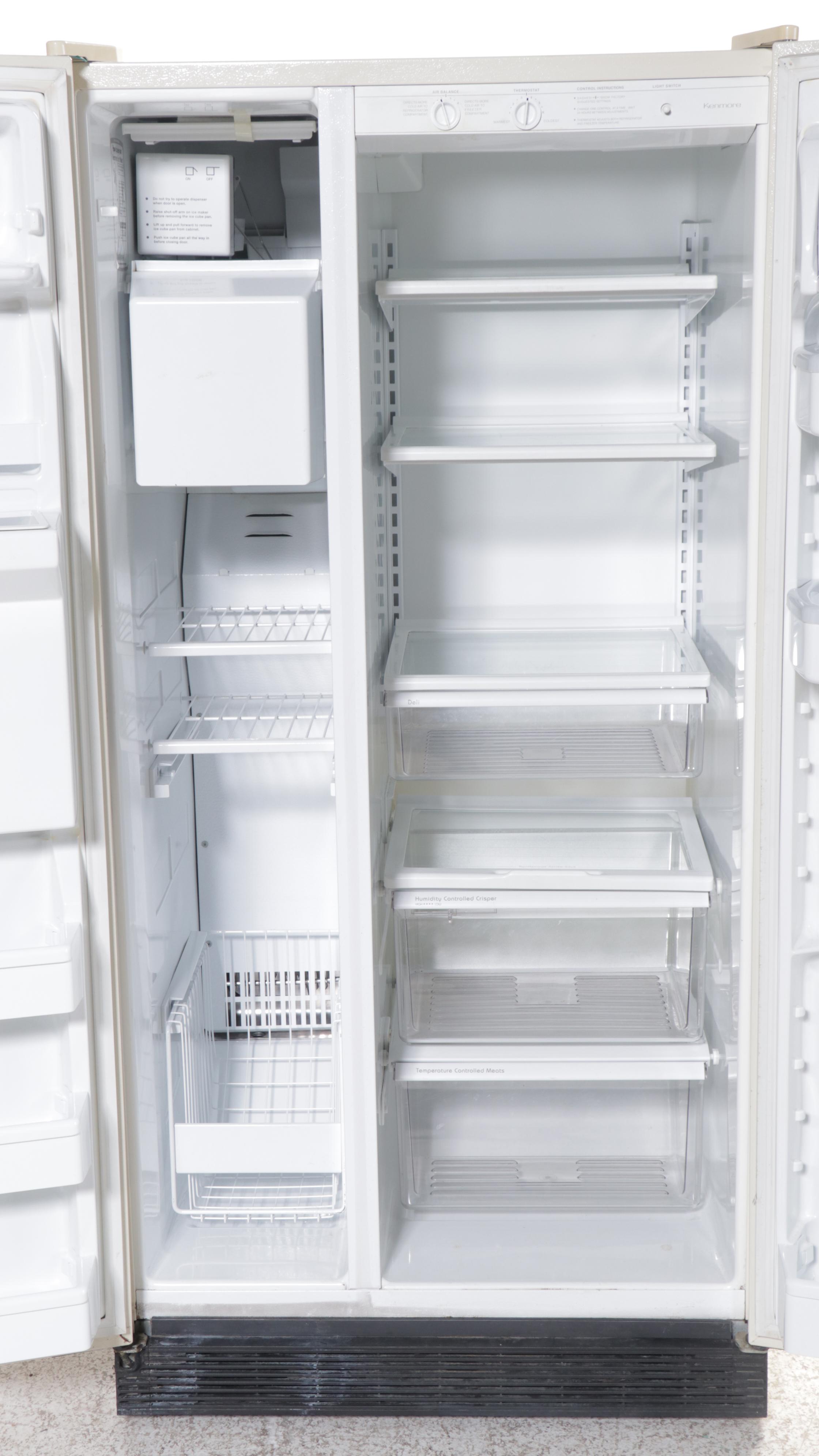 Kenmore Off-White Side-by-Side Refrigerator