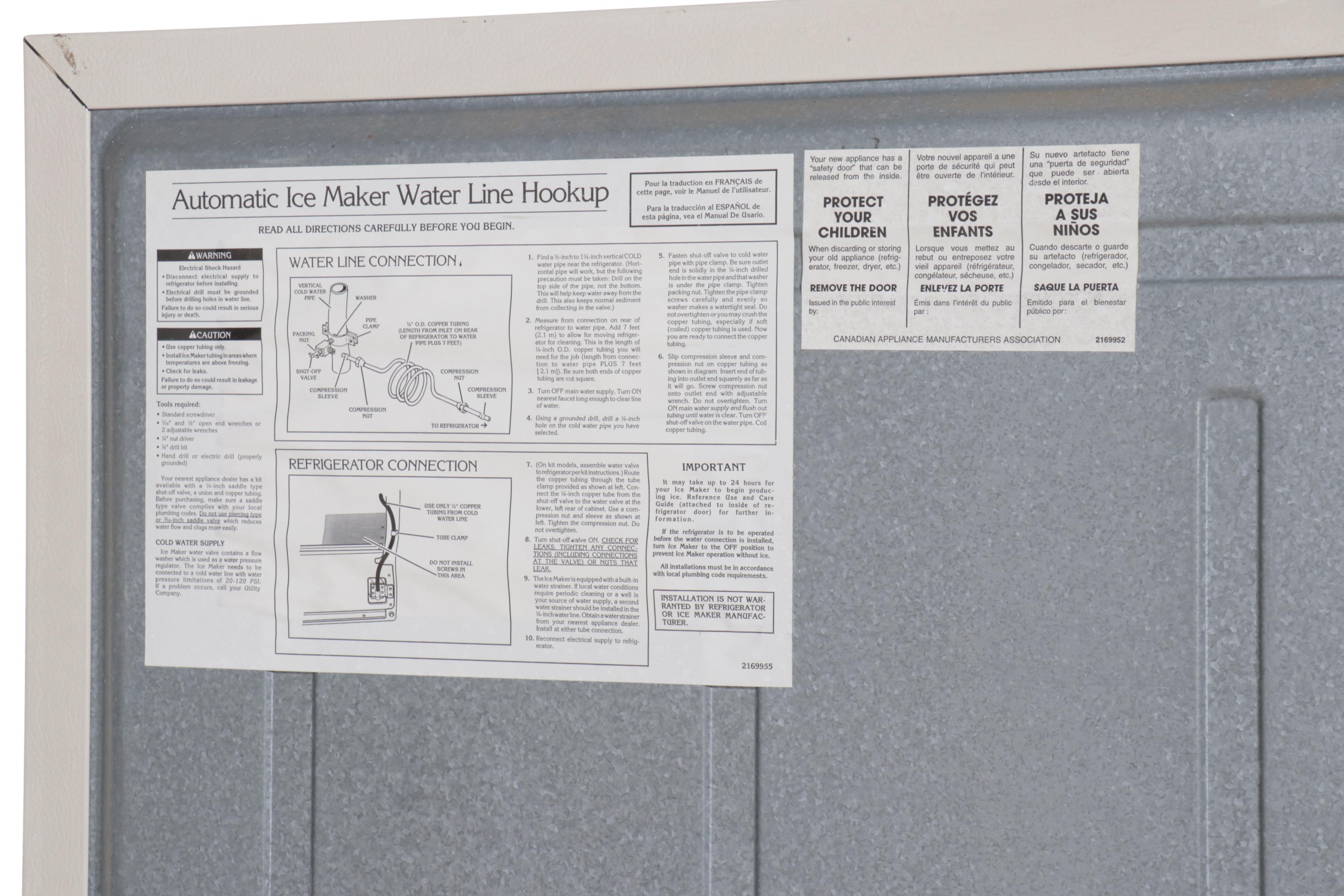 Kenmore Off-White Side-by-Side Refrigerator