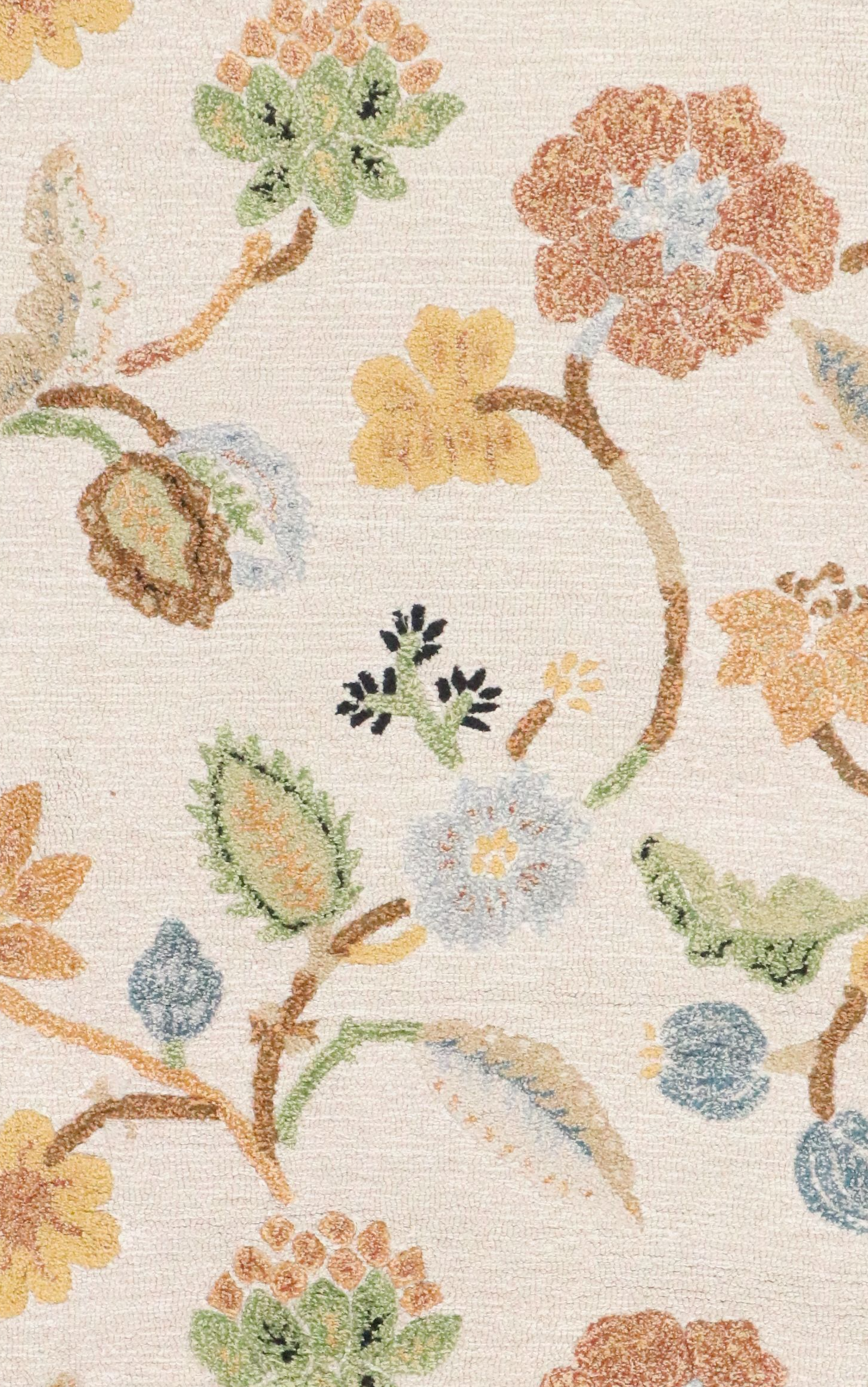 3'6 x 5'6 Hand-Tufted Contemporary Floral Area Rug