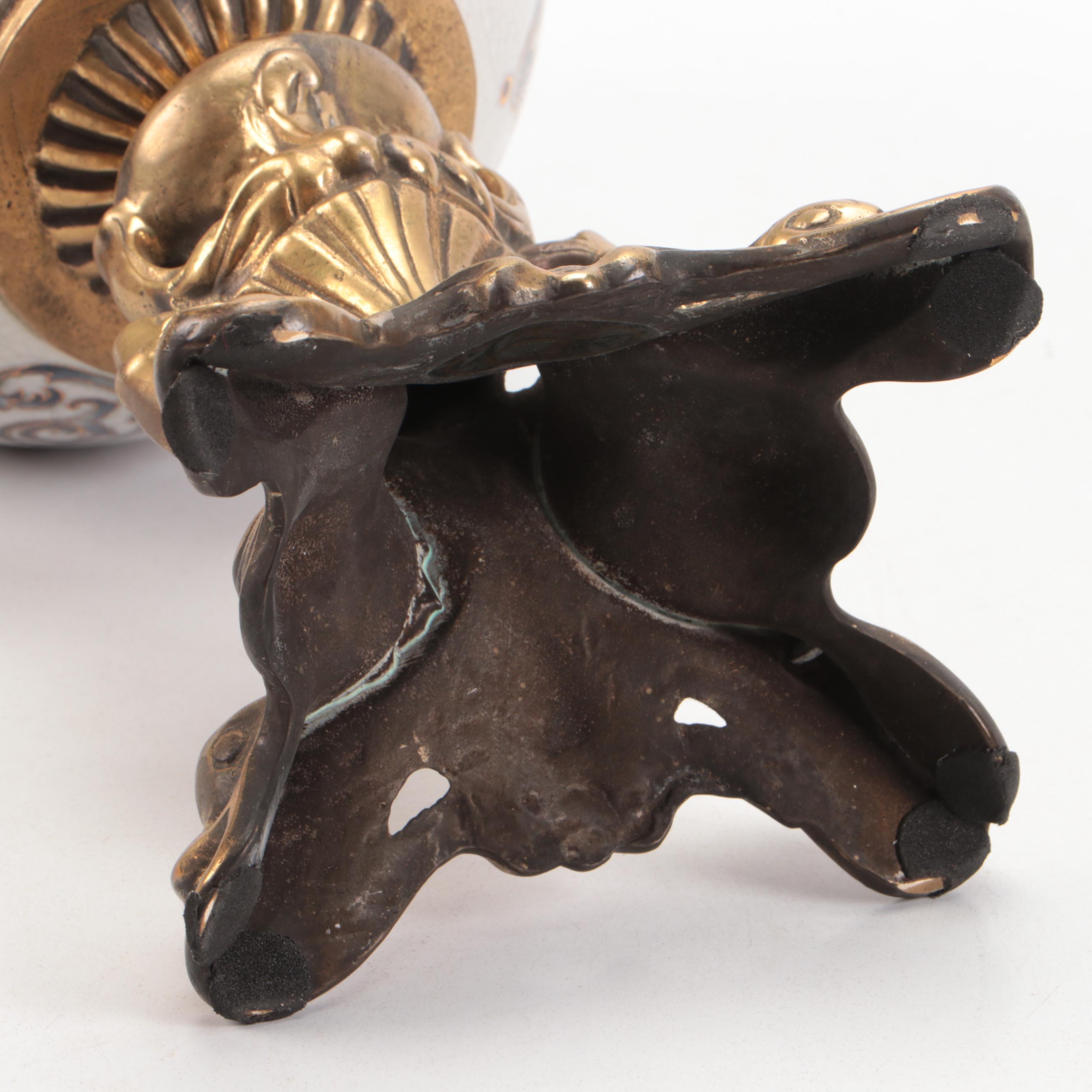 French Style Ceramic Hinged Egg Box on Stand