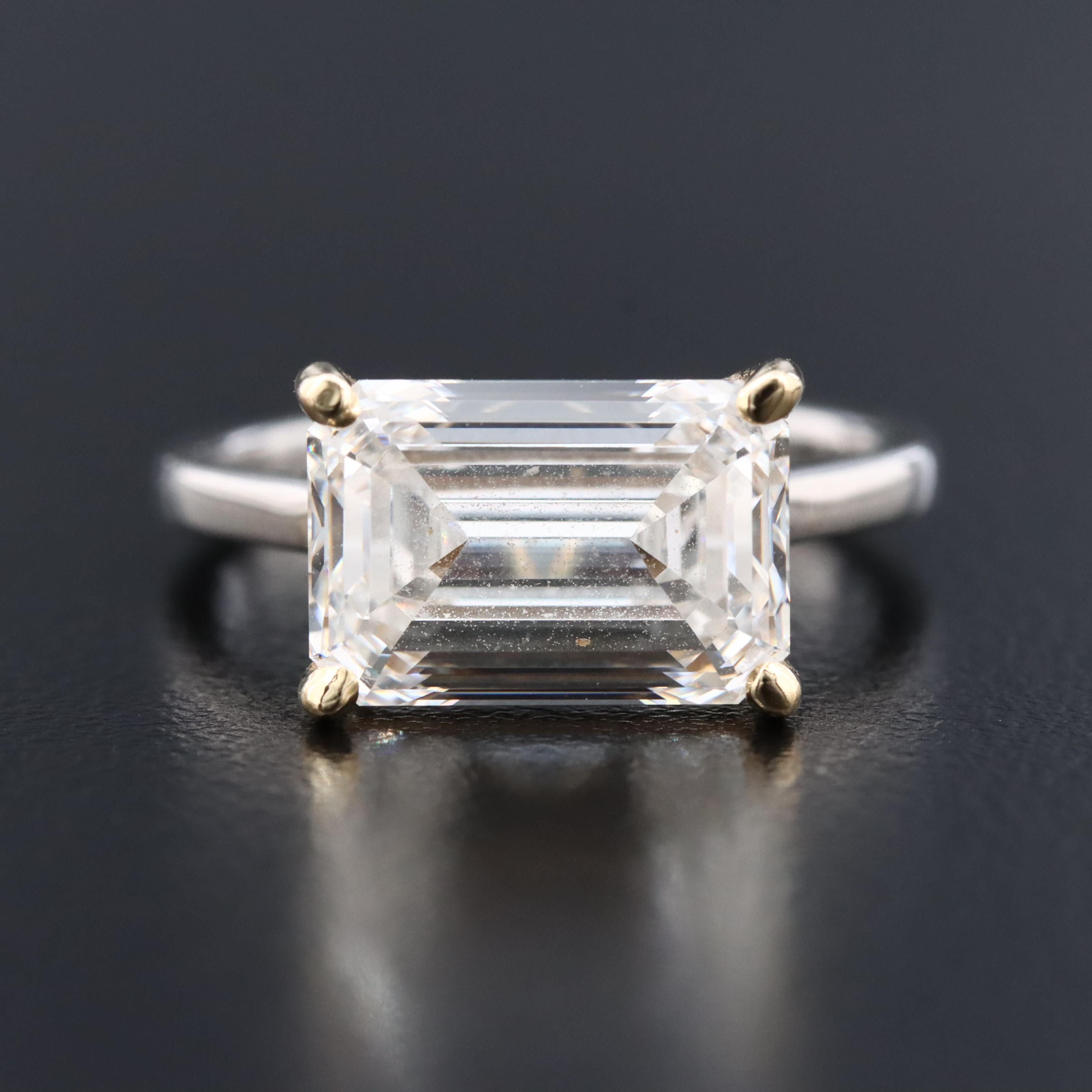 18K 4.72 CT Lab Grown Diamond Solitaire Ring with Online IGI Report