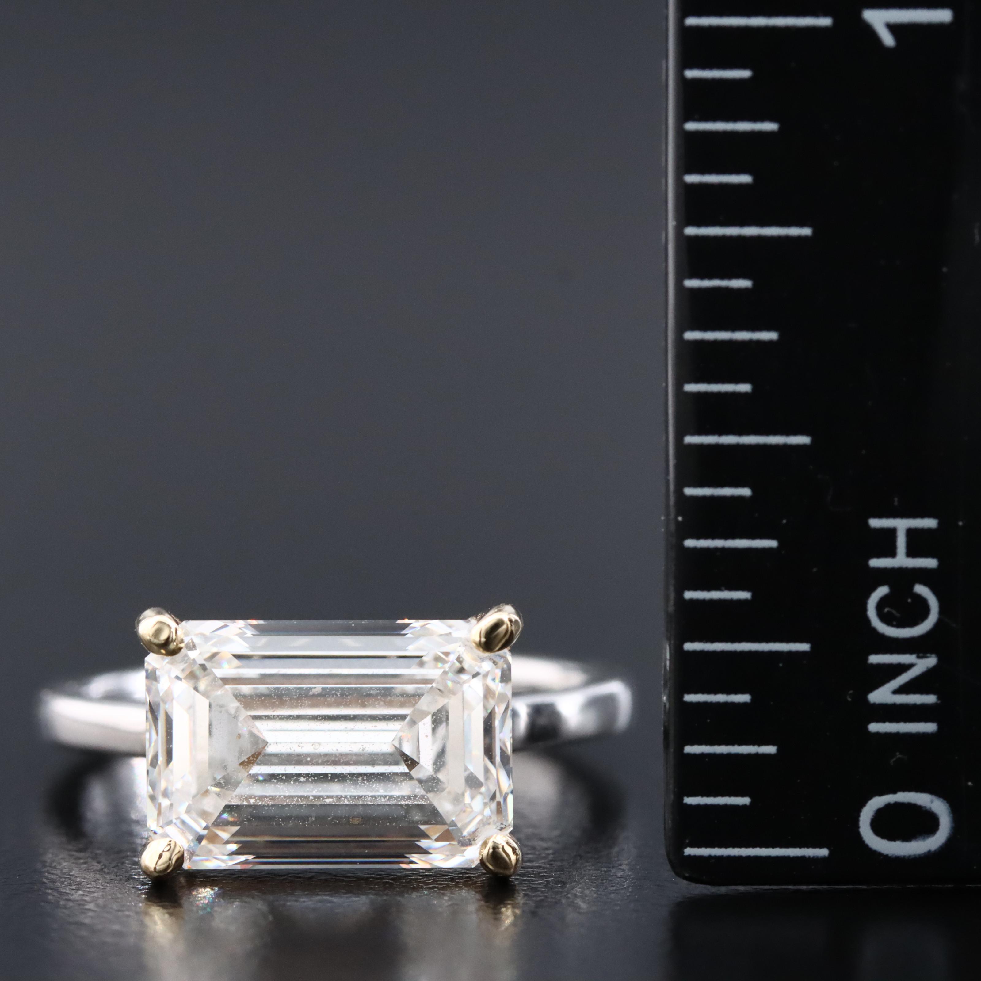 18K 4.72 CT Lab Grown Diamond Solitaire Ring with Online IGI Report