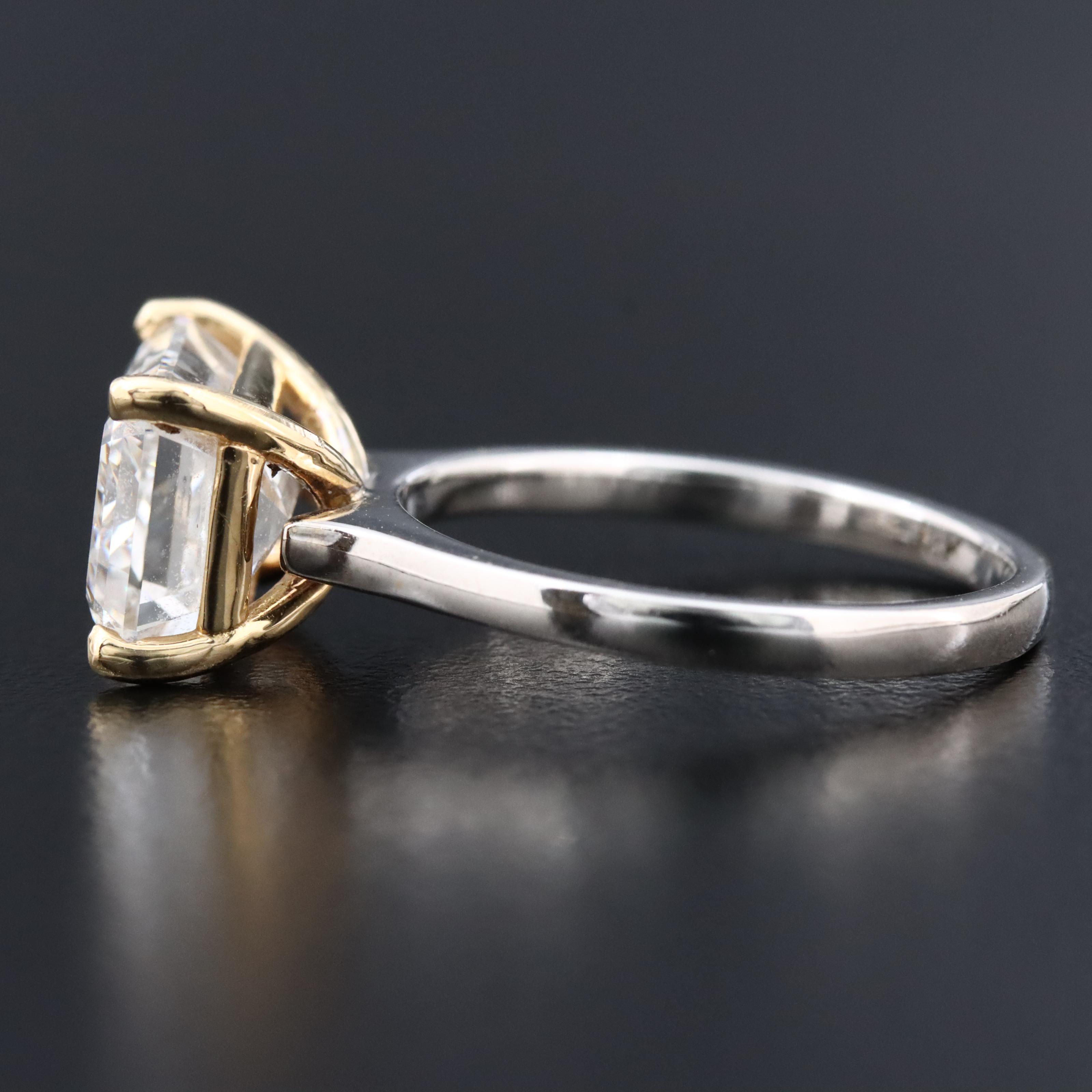 18K 4.72 CT Lab Grown Diamond Solitaire Ring with Online IGI Report