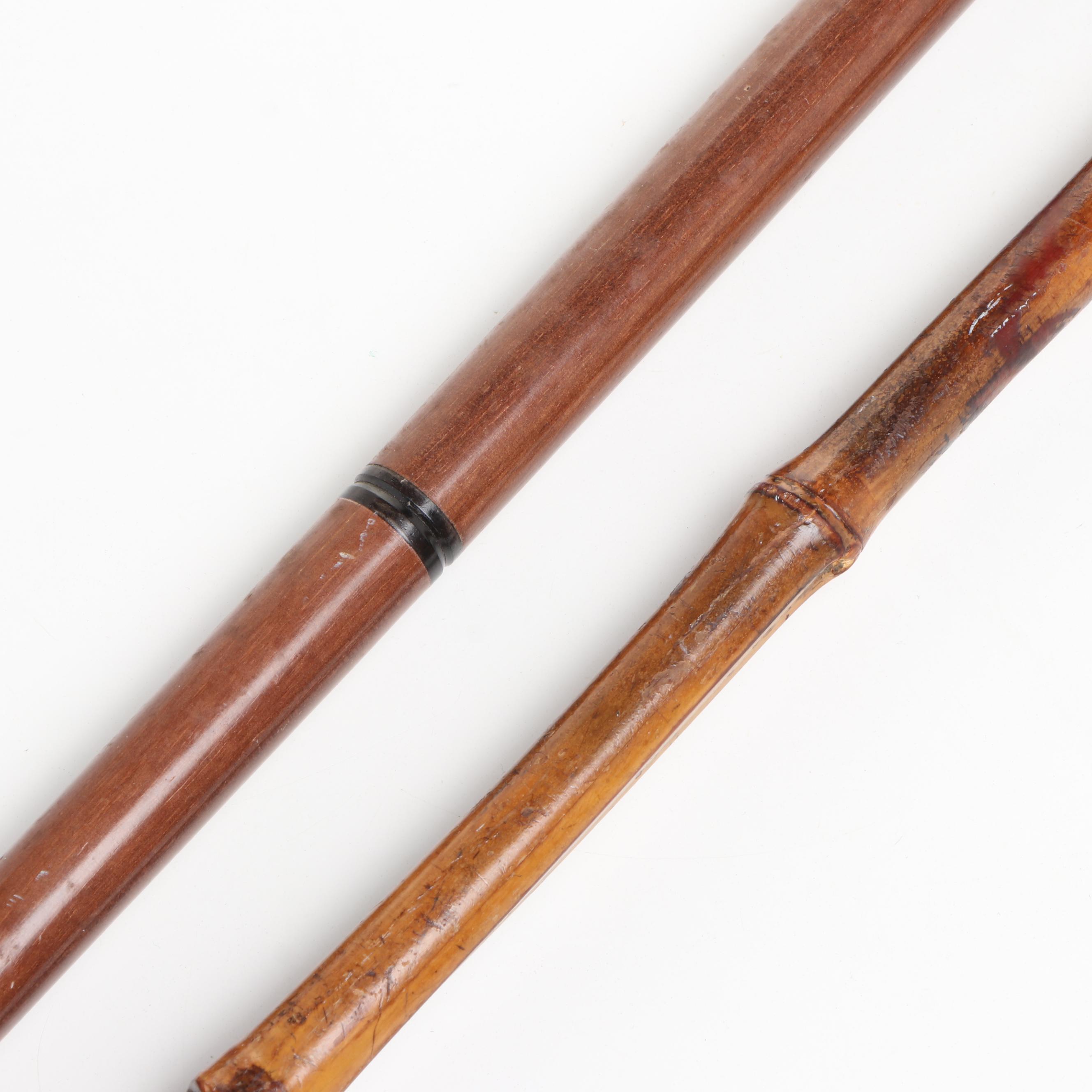 Brass Duck Head and Carved Wood Canes