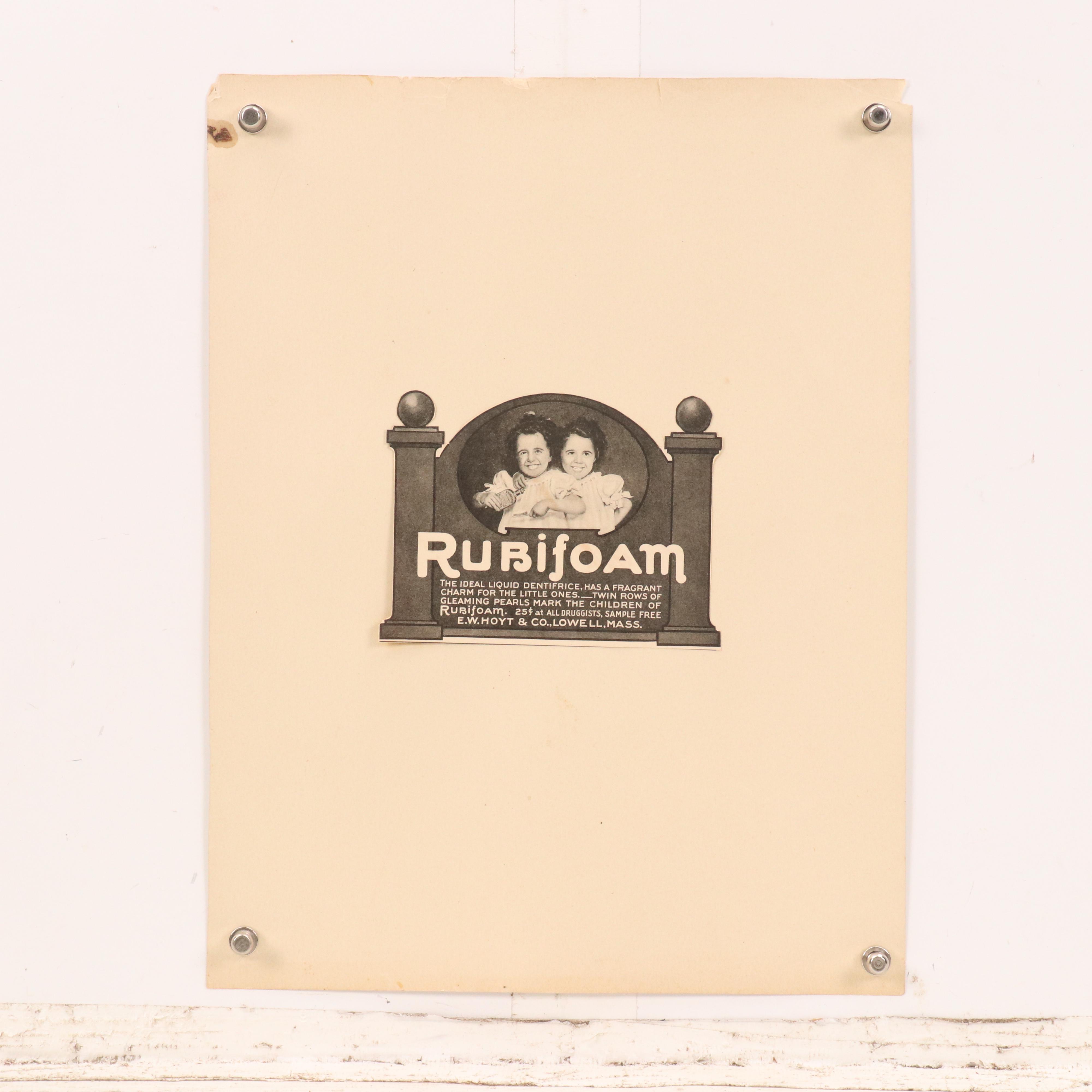 Photomechanical and Silver Gelatin Prints, Including "Rubifoam" Ad