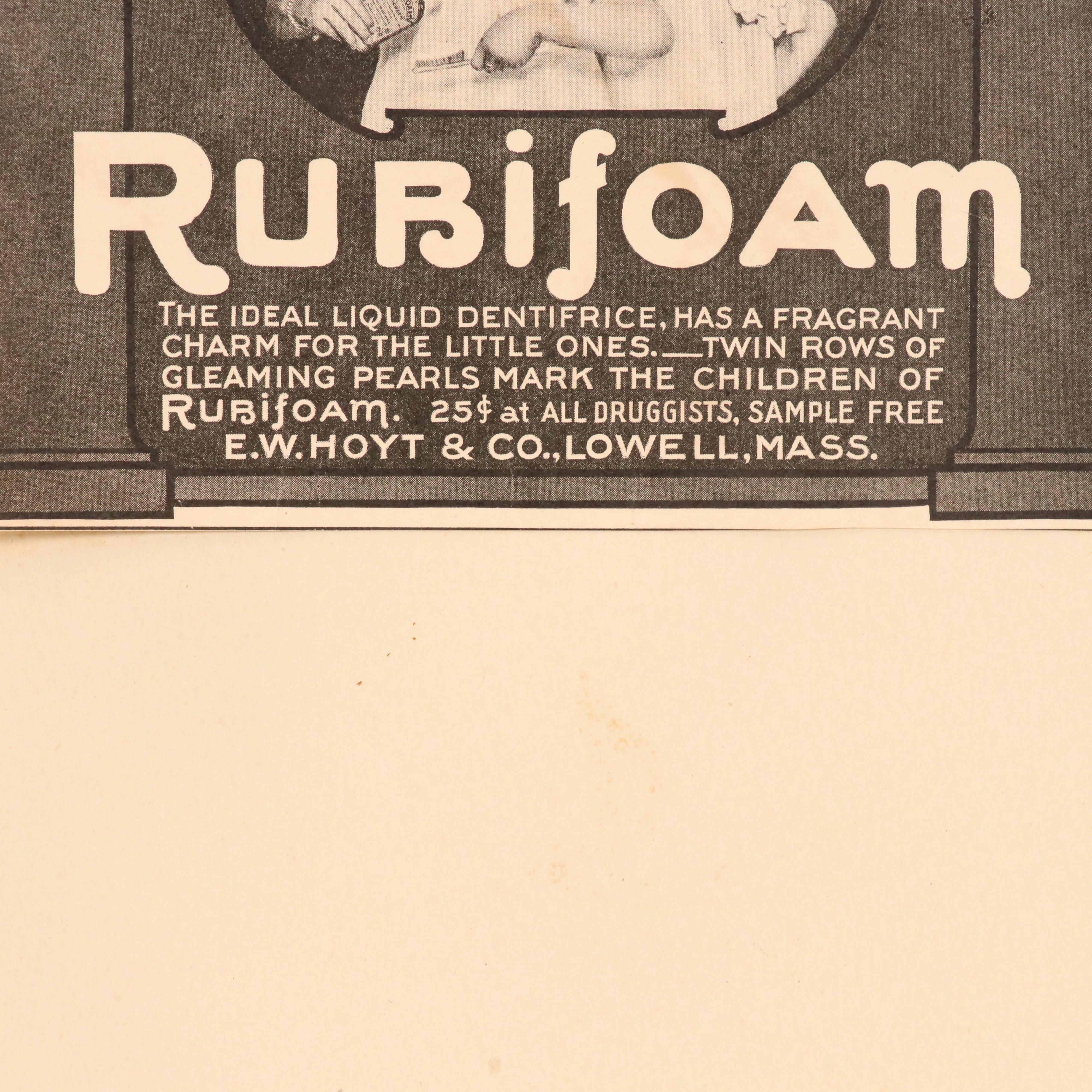 Photomechanical and Silver Gelatin Prints, Including "Rubifoam" Ad