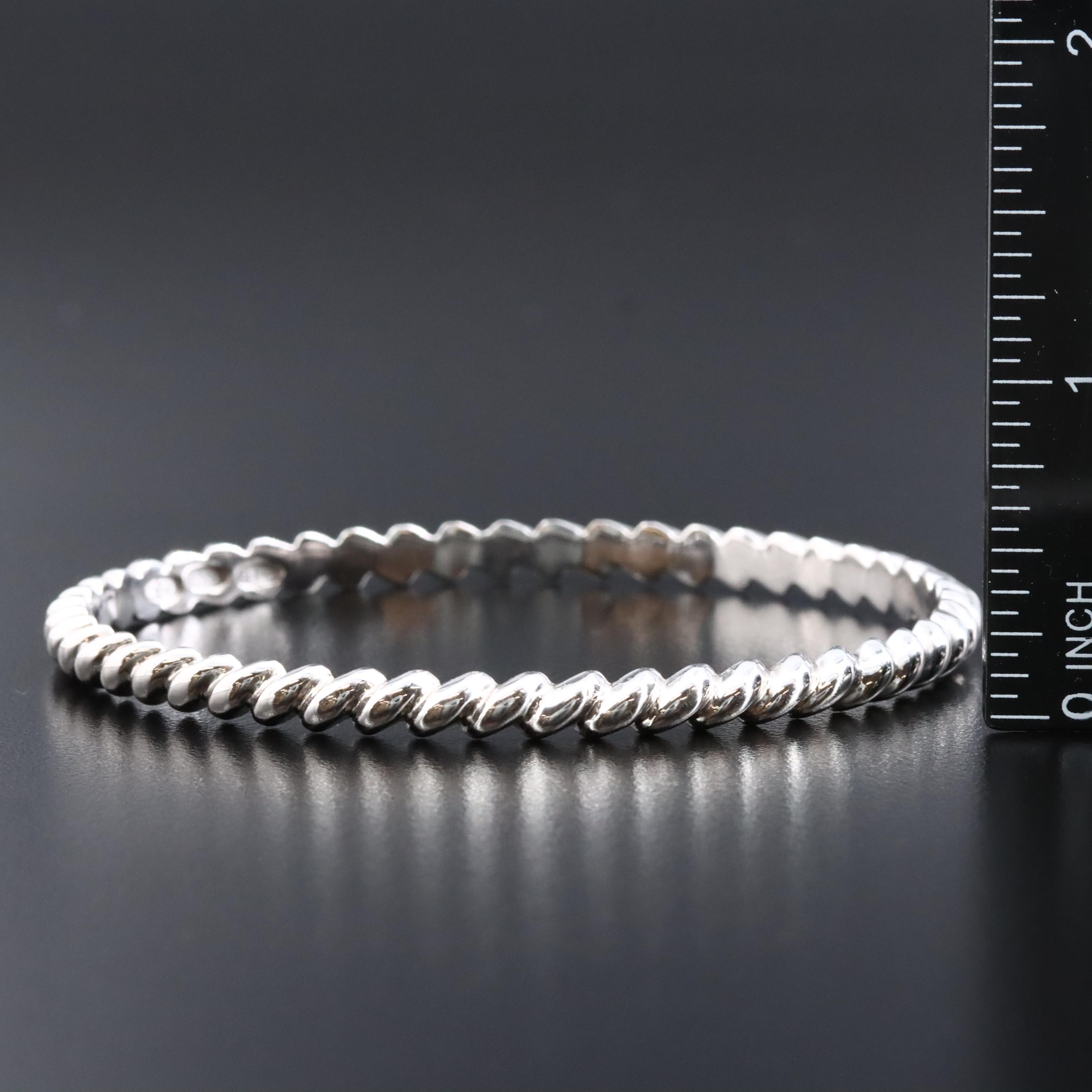 Sterling Fluted Bangle Bracelet