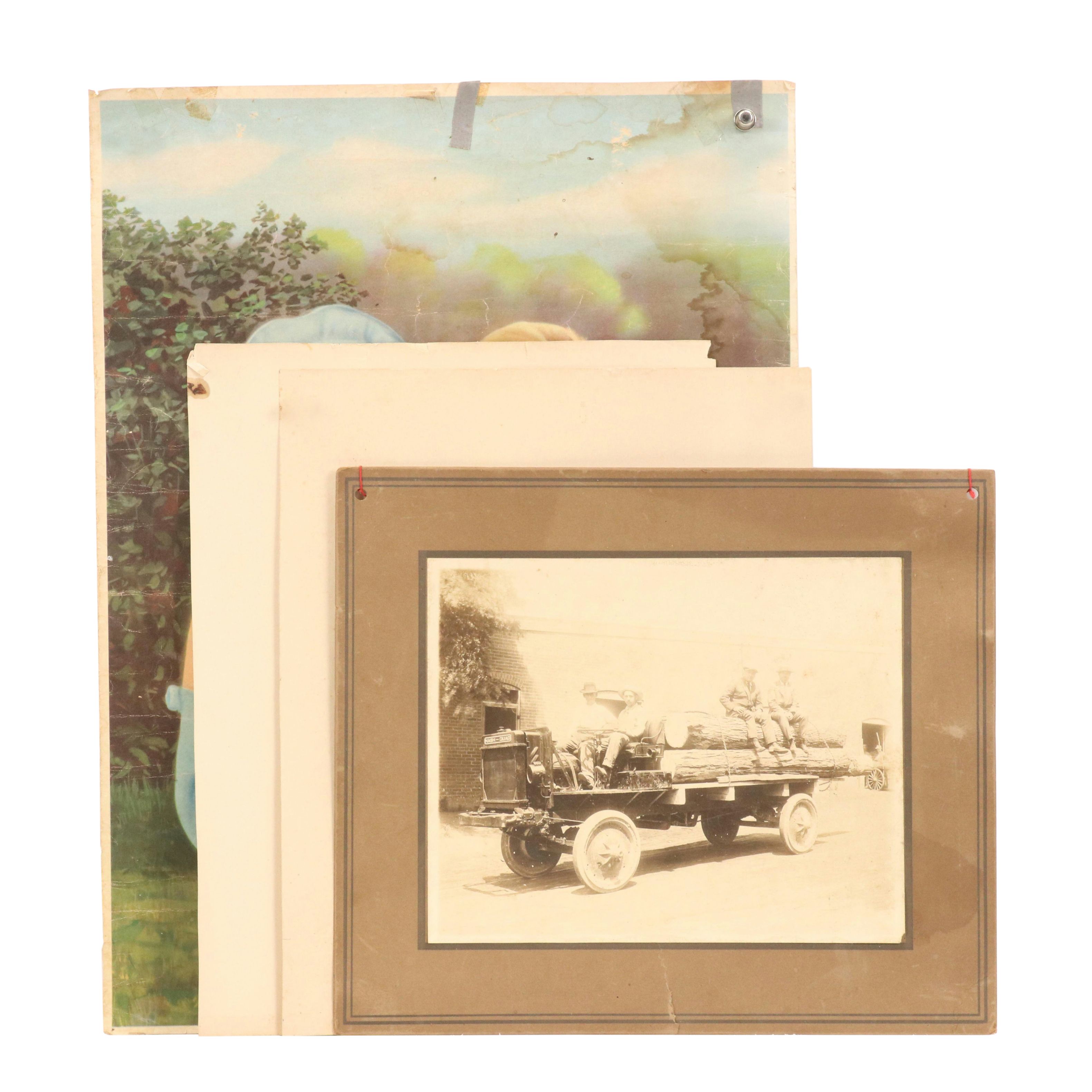 Photomechanical and Silver Gelatin Prints, Including "Rubifoam" Ad