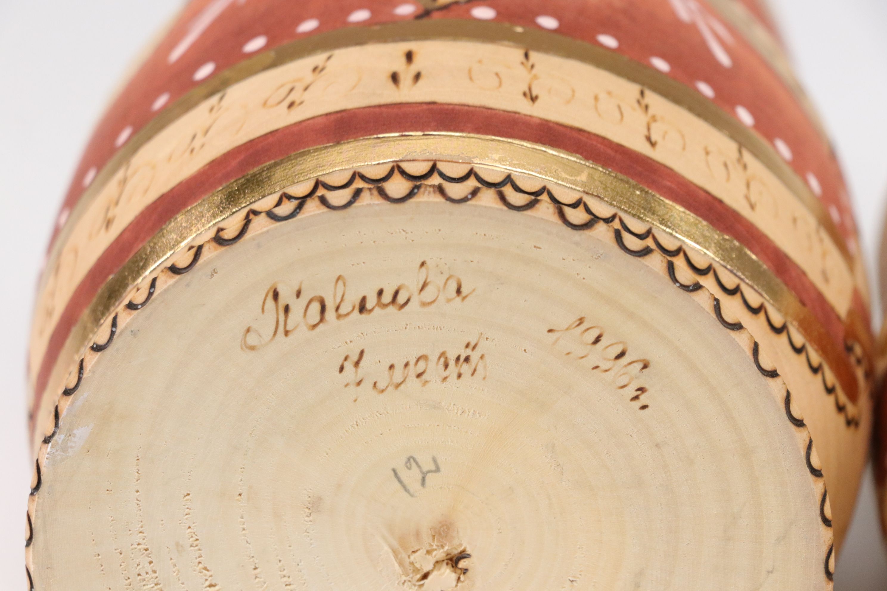 Russian Hand-Painted Wooden Matryoshka Dolls