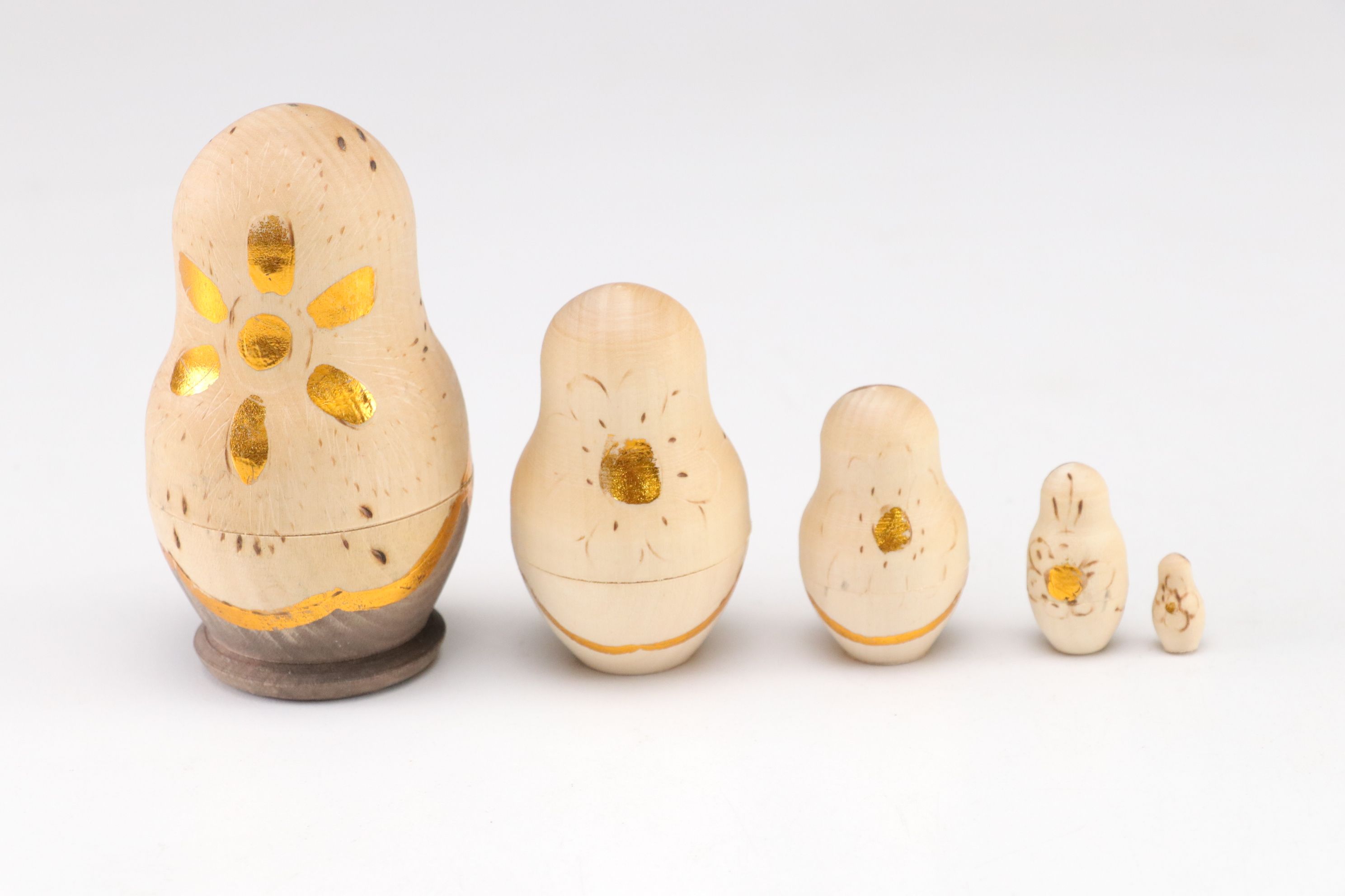 Russian Hand-Painted Wooden Matryoshka Dolls