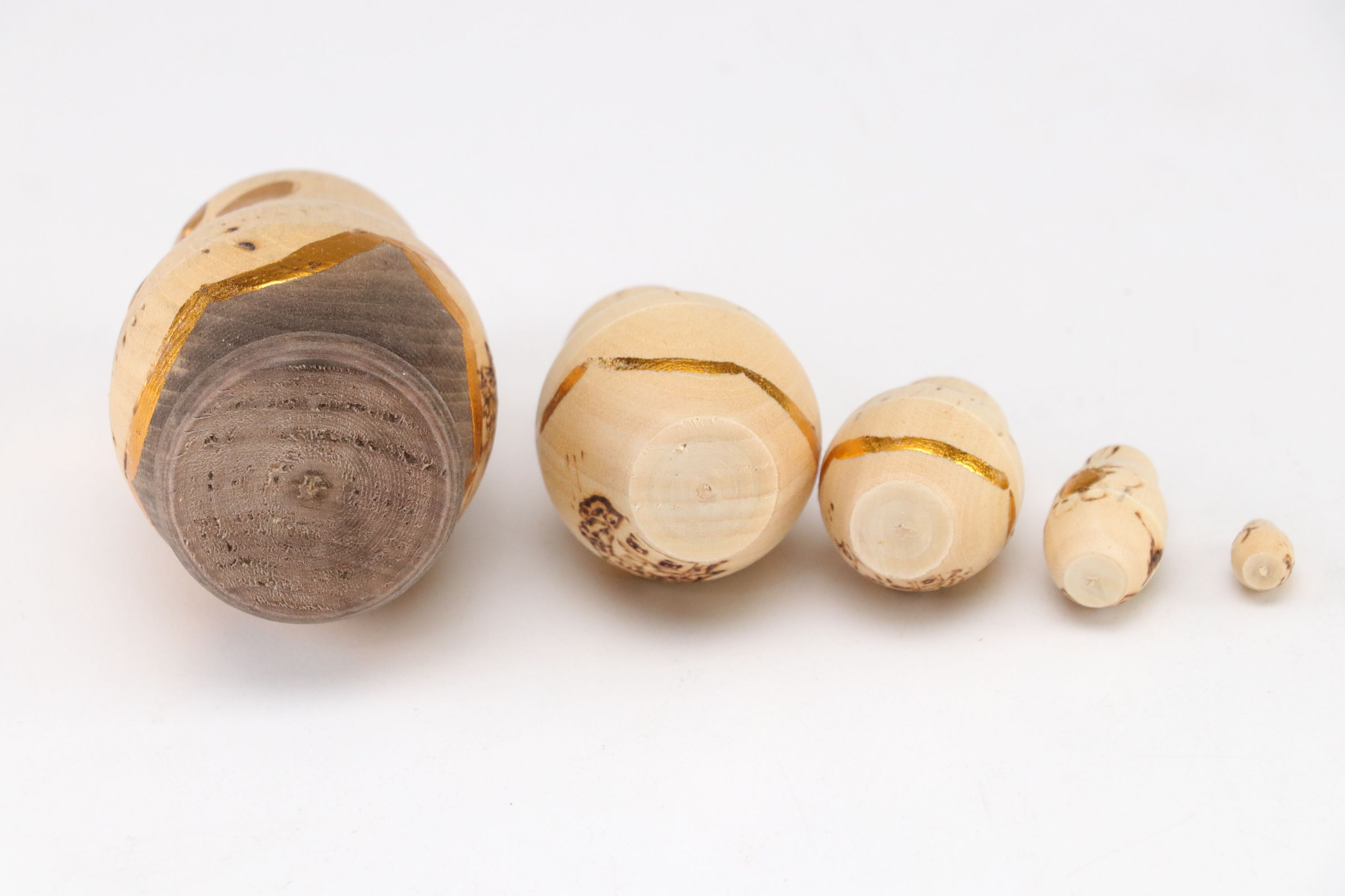 Russian Hand-Painted Wooden Matryoshka Dolls