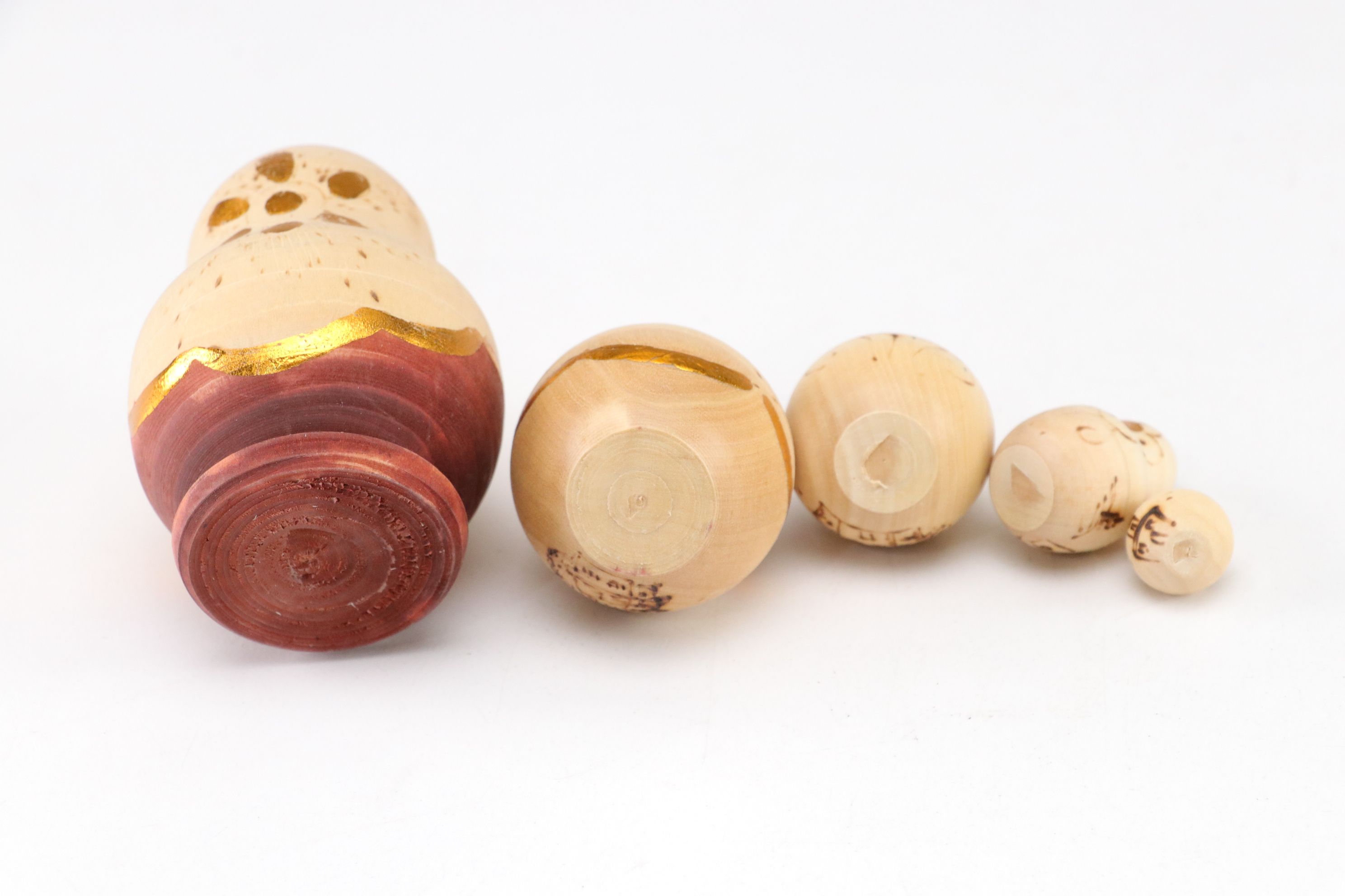 Russian Hand-Painted Wooden Matryoshka Dolls