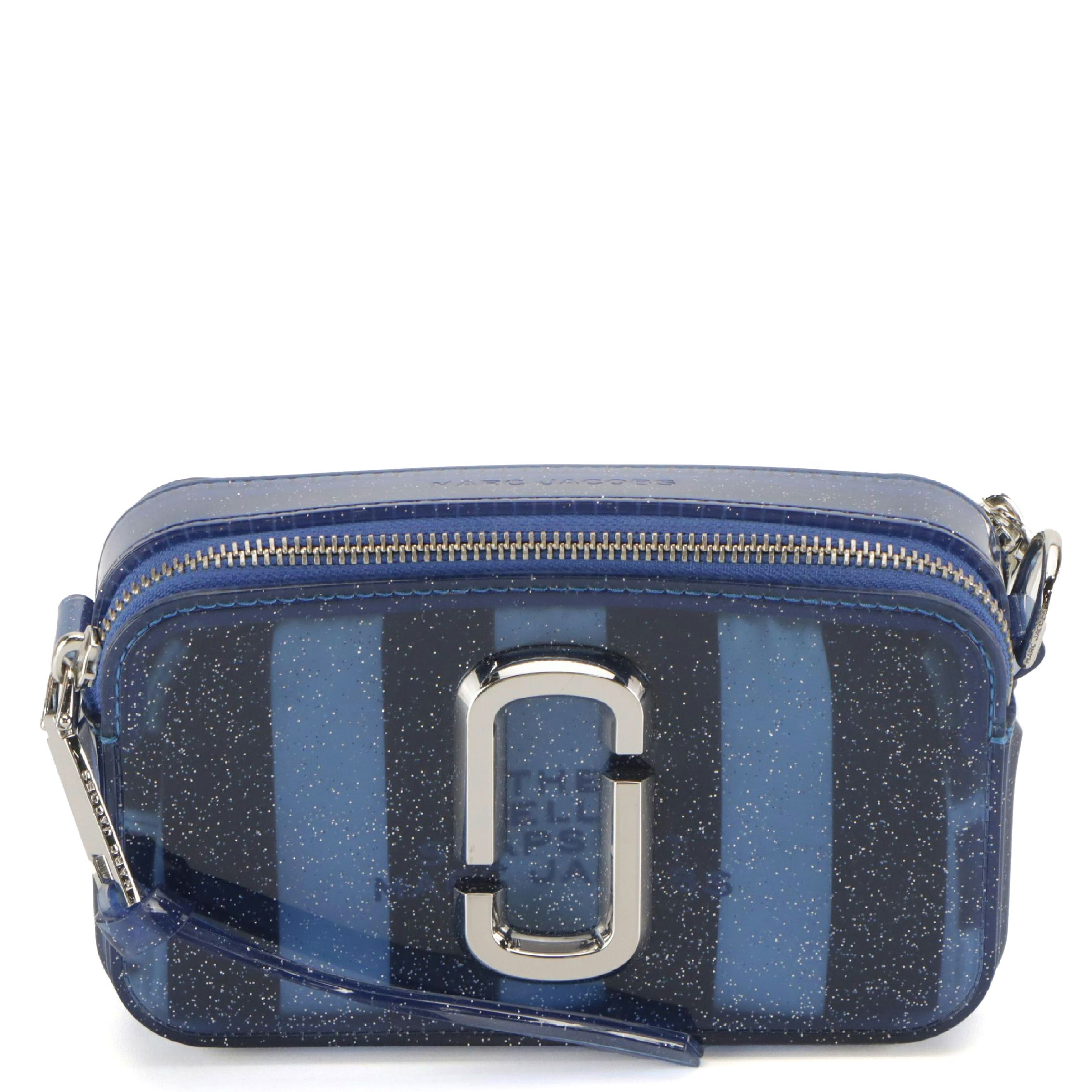 Marc Jacobs The Jelly Snapshot Crossbody Camera Bag in Blue Glittery Clear Vinyl