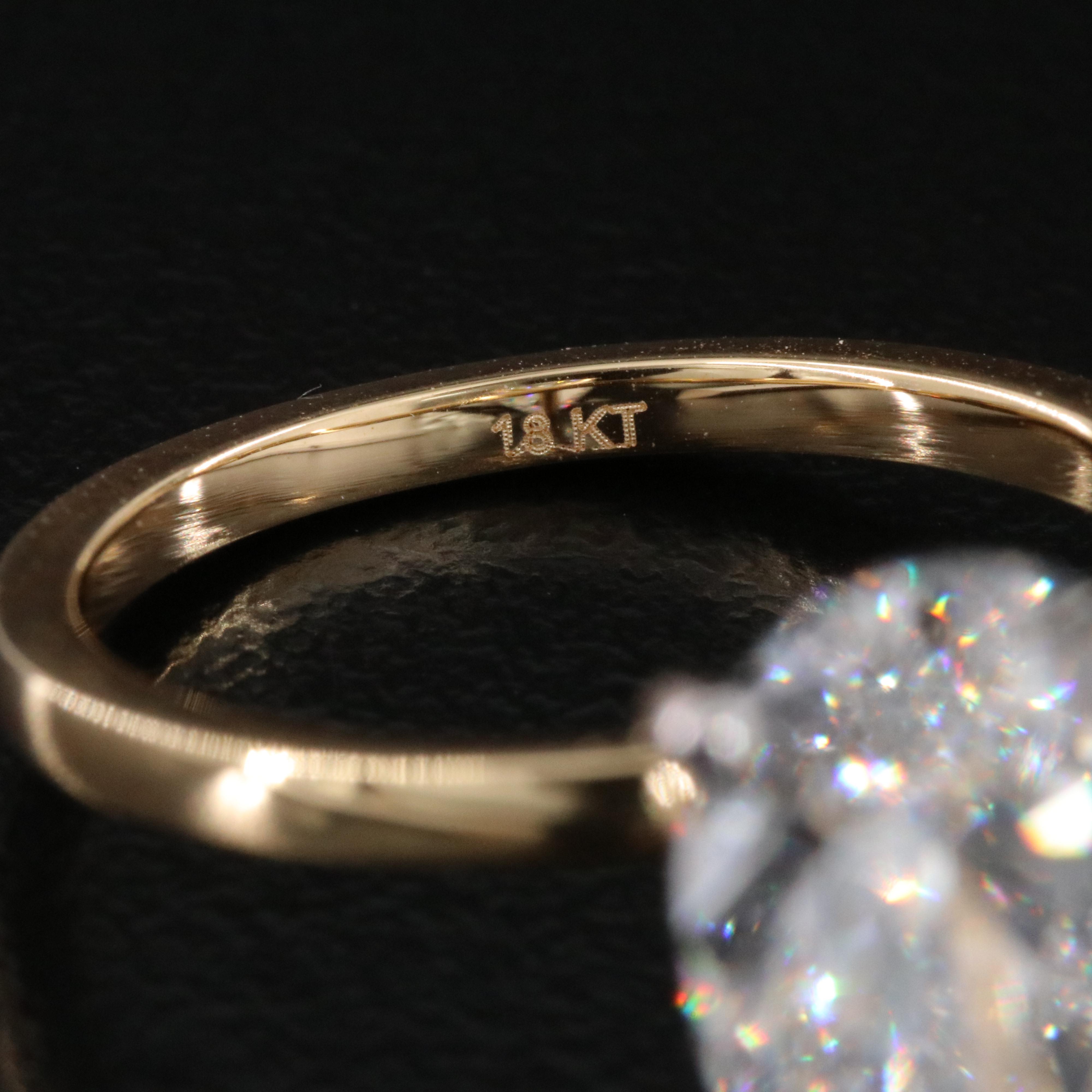 18K 3.52 CT Lab Grown Diamond Solitaire Ring with IGI Report