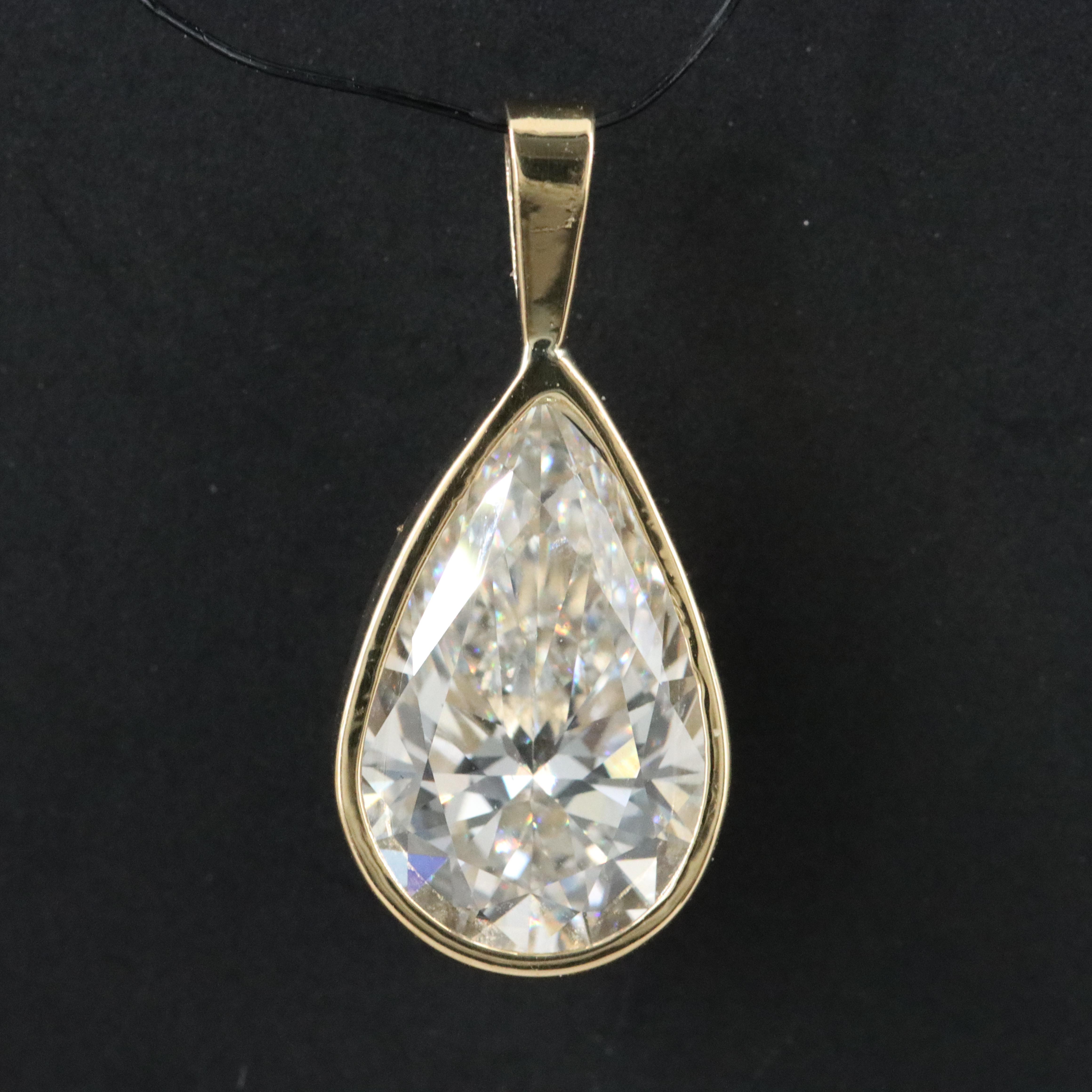 18K 2.01 CT Lab Grown Diamond Pendant with IGI Report