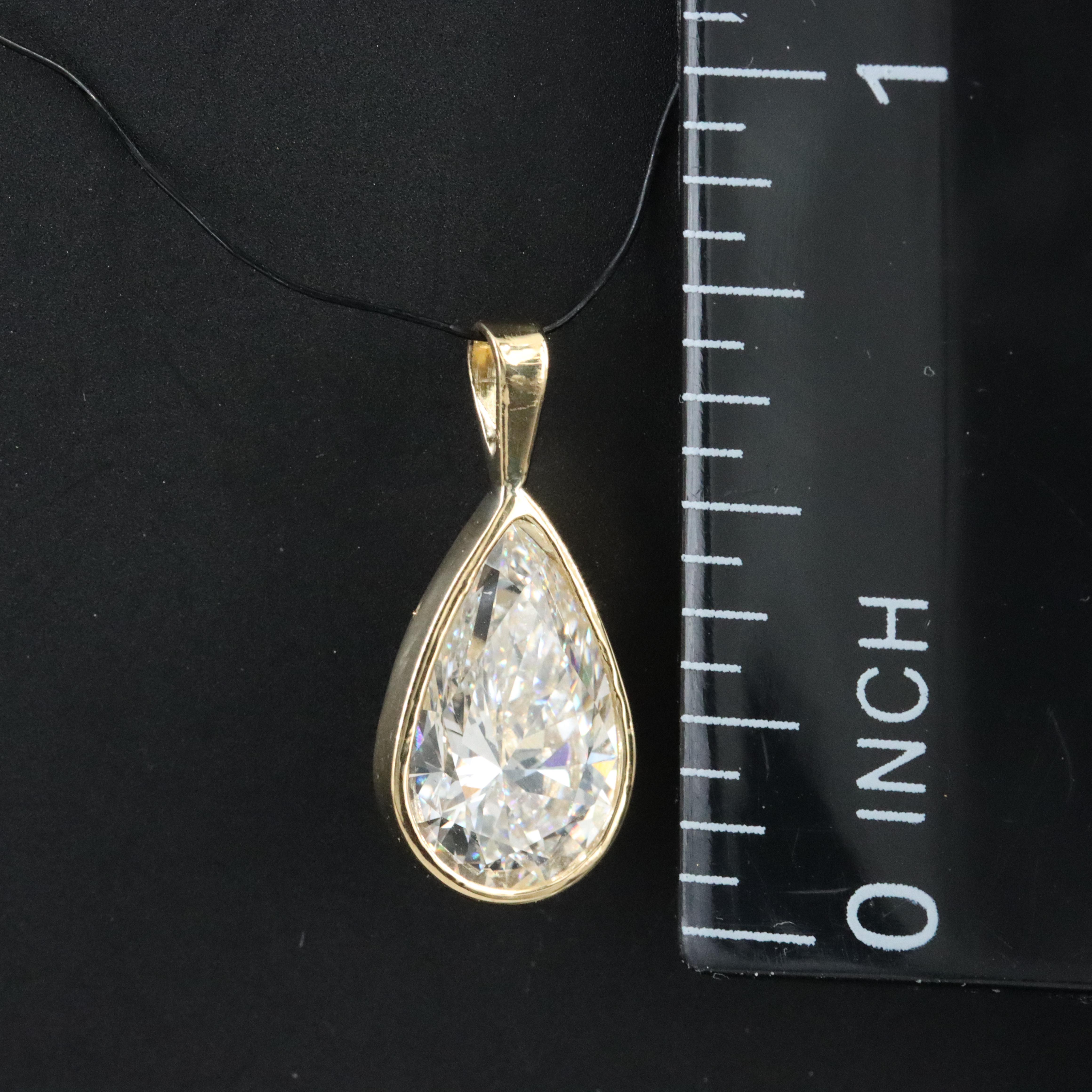 18K 2.01 CT Lab Grown Diamond Pendant with IGI Report