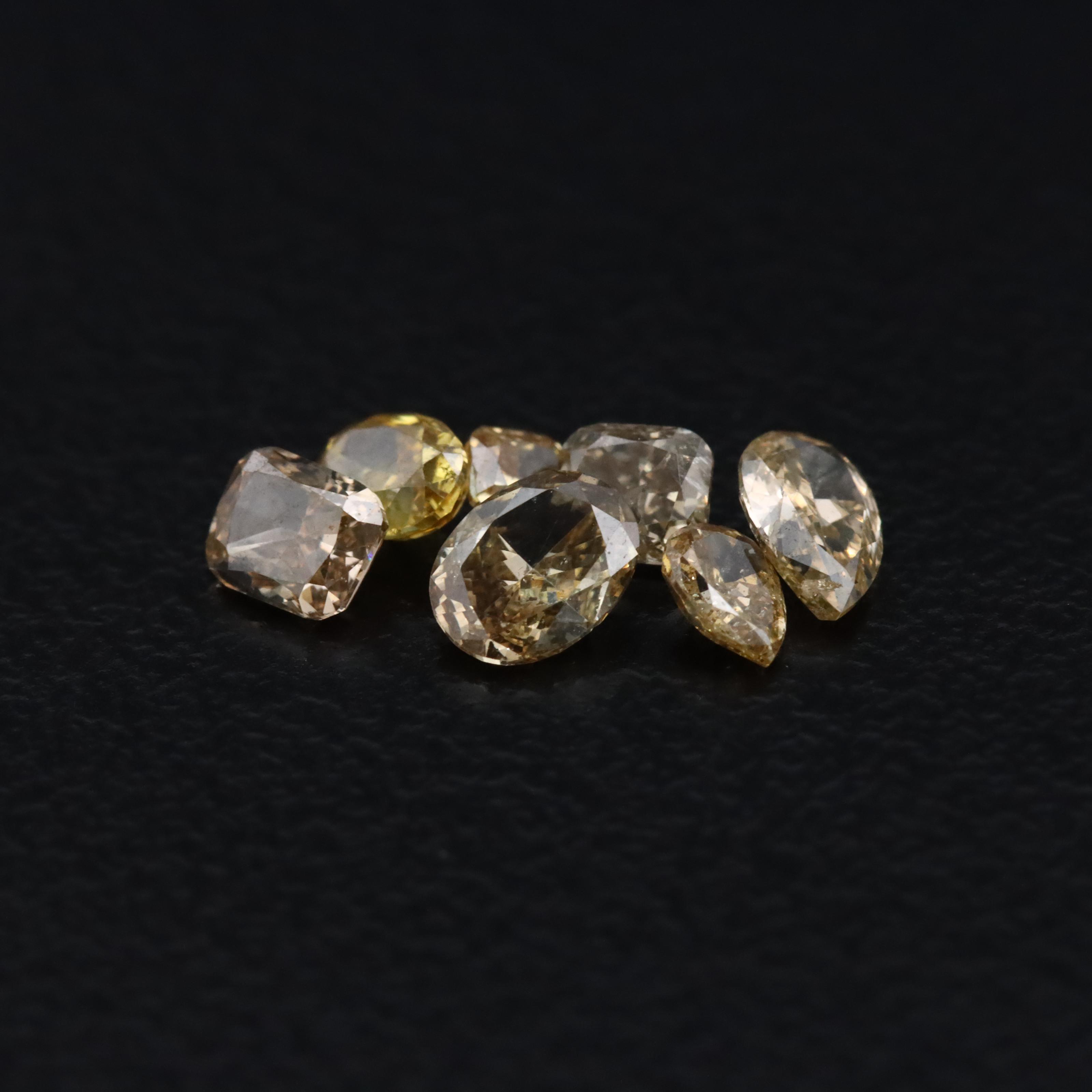 Loose 0.89 CTW Diamonds Featuring Fancy Yellow