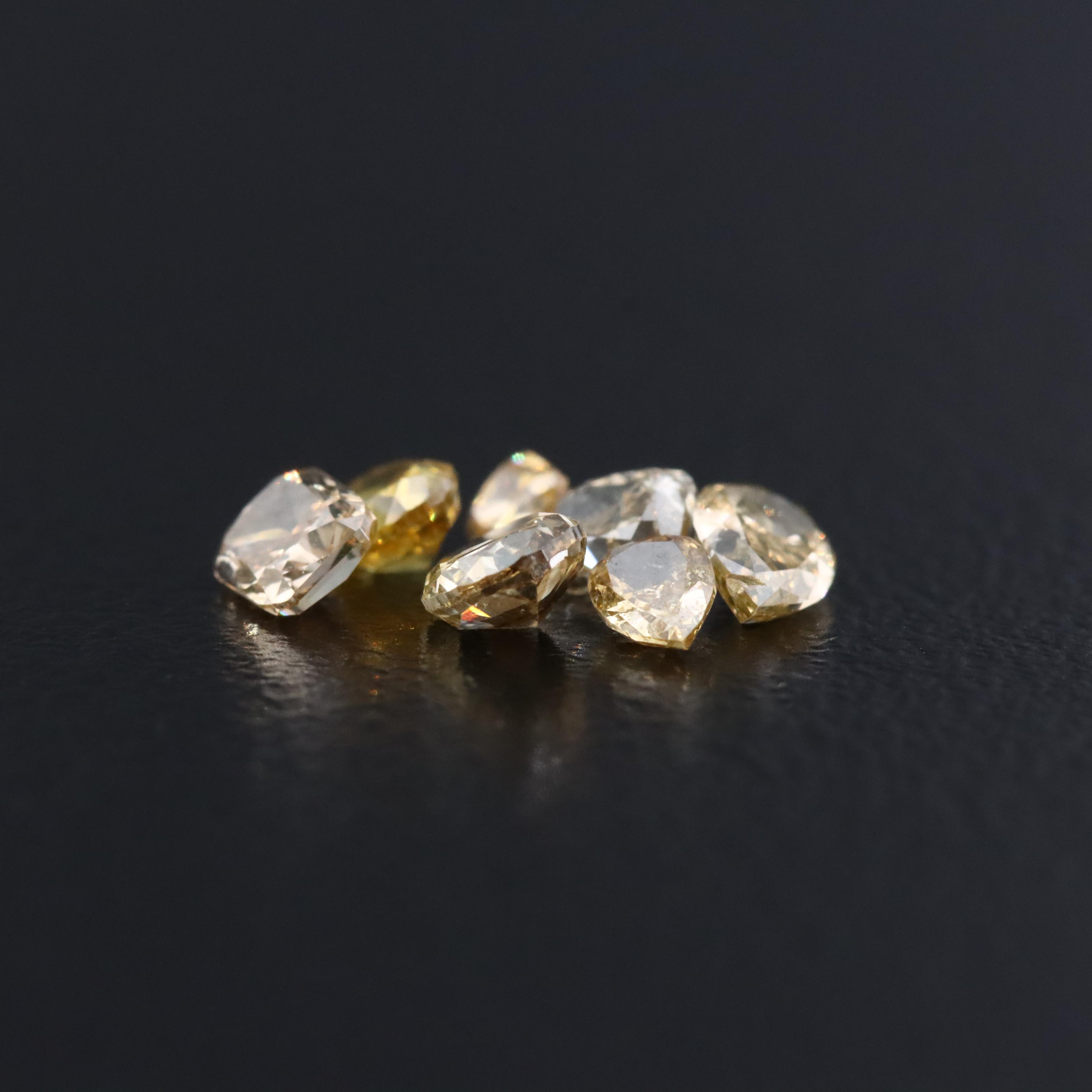Loose 0.89 CTW Diamonds Featuring Fancy Yellow
