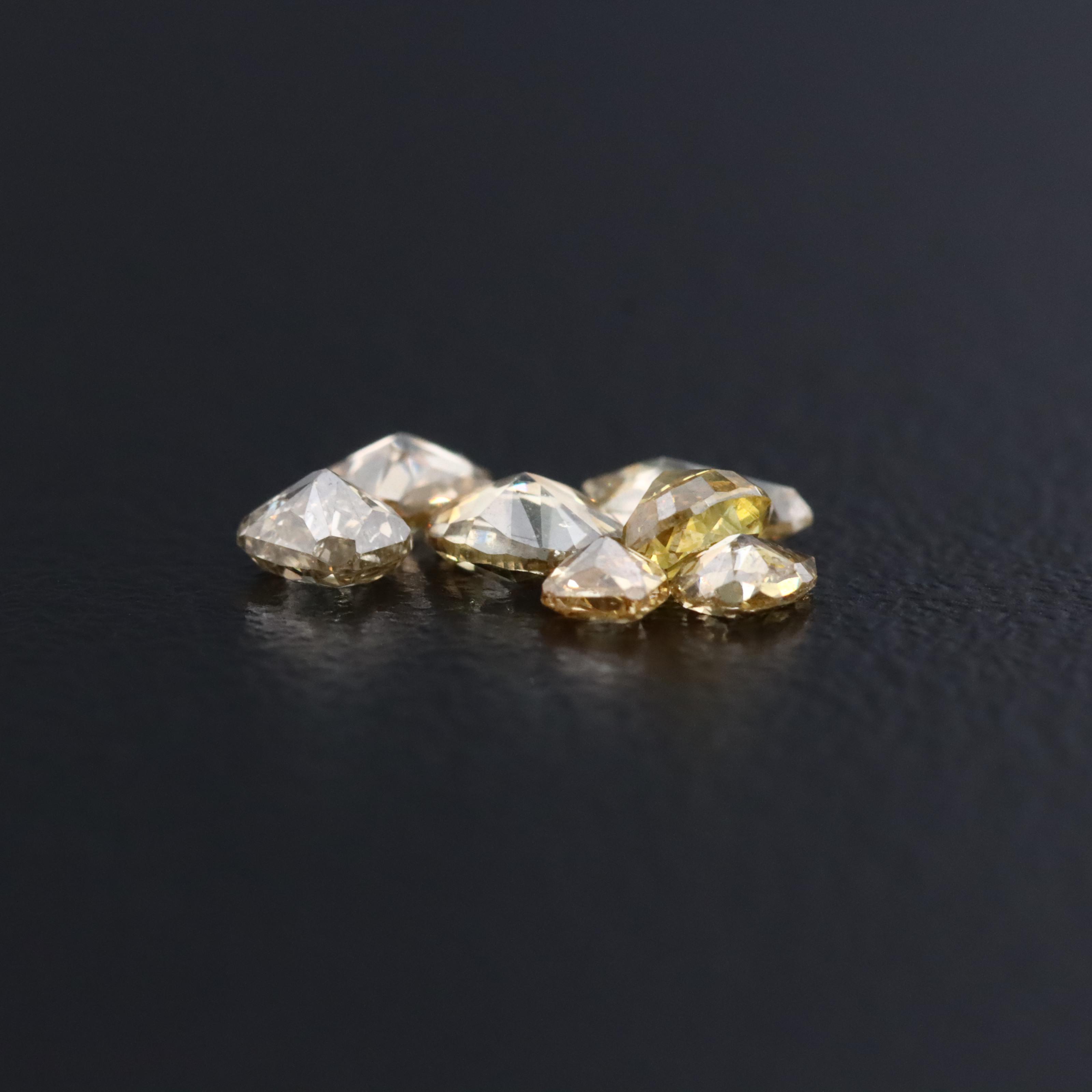 Loose 0.89 CTW Diamonds Featuring Fancy Yellow