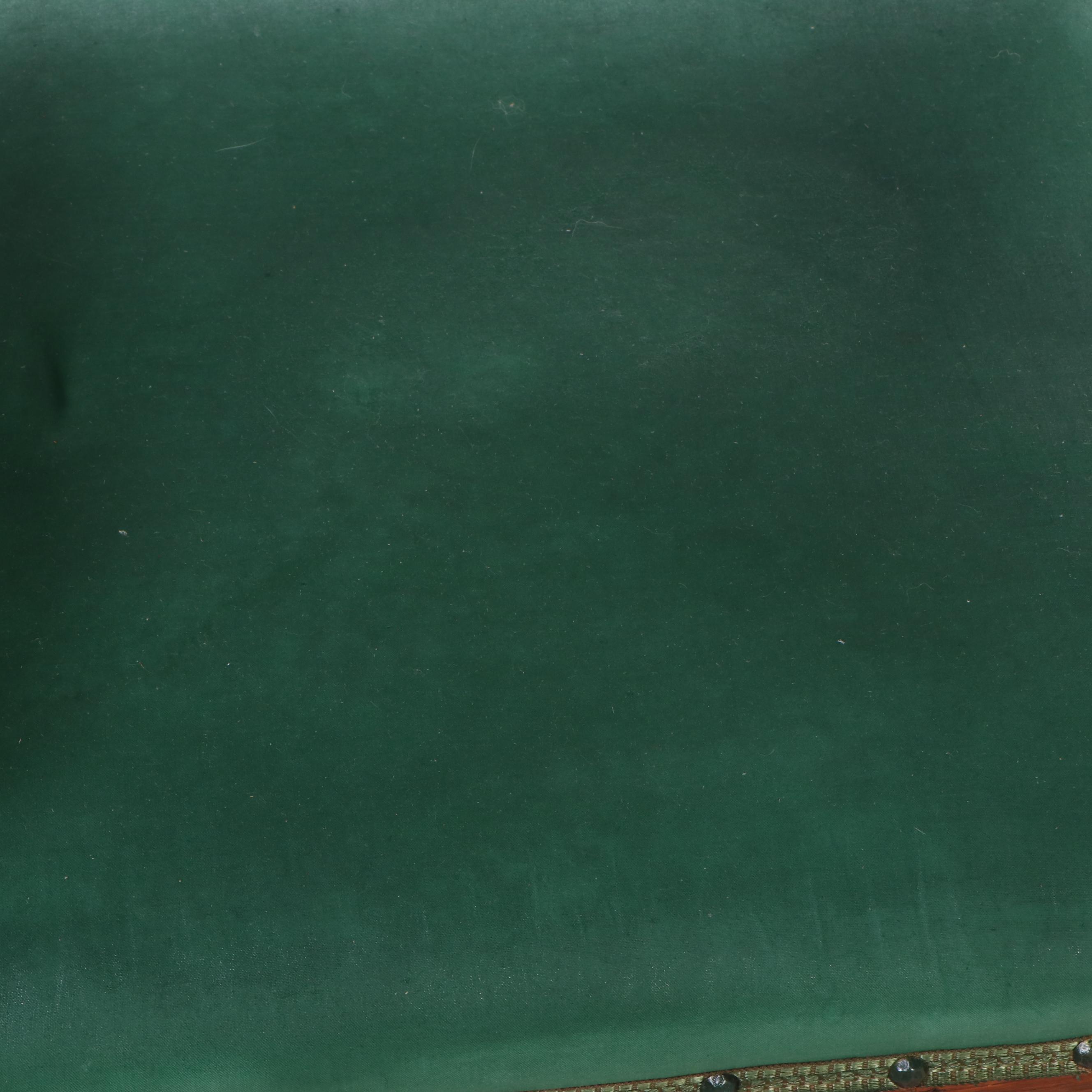 Victorian Carved Oak Framed Parlor Set with Settee, Armchair, and Side Chair