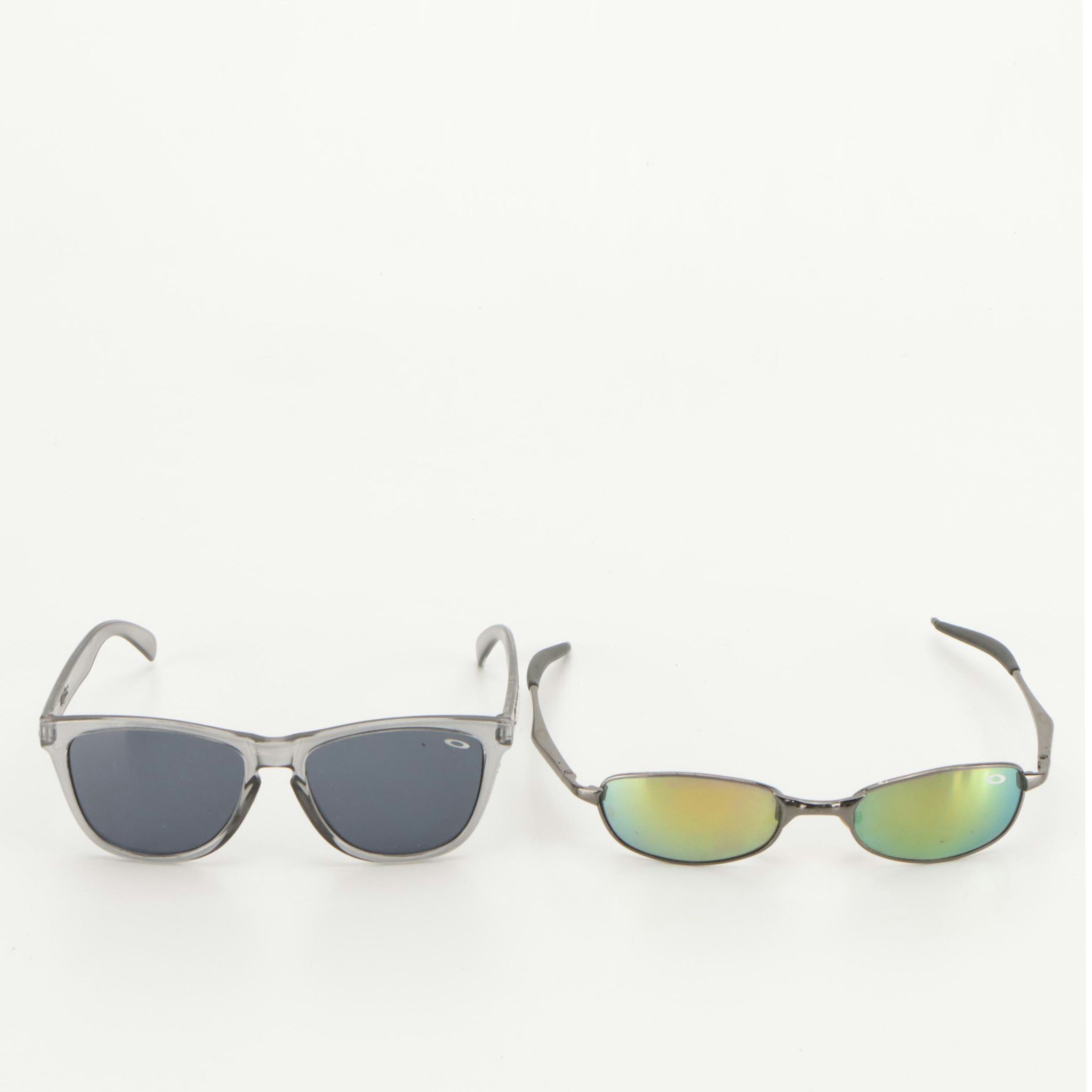 Oakley FD021 Oval Mirrored Lens and T7049 Gray Square Sunglasses