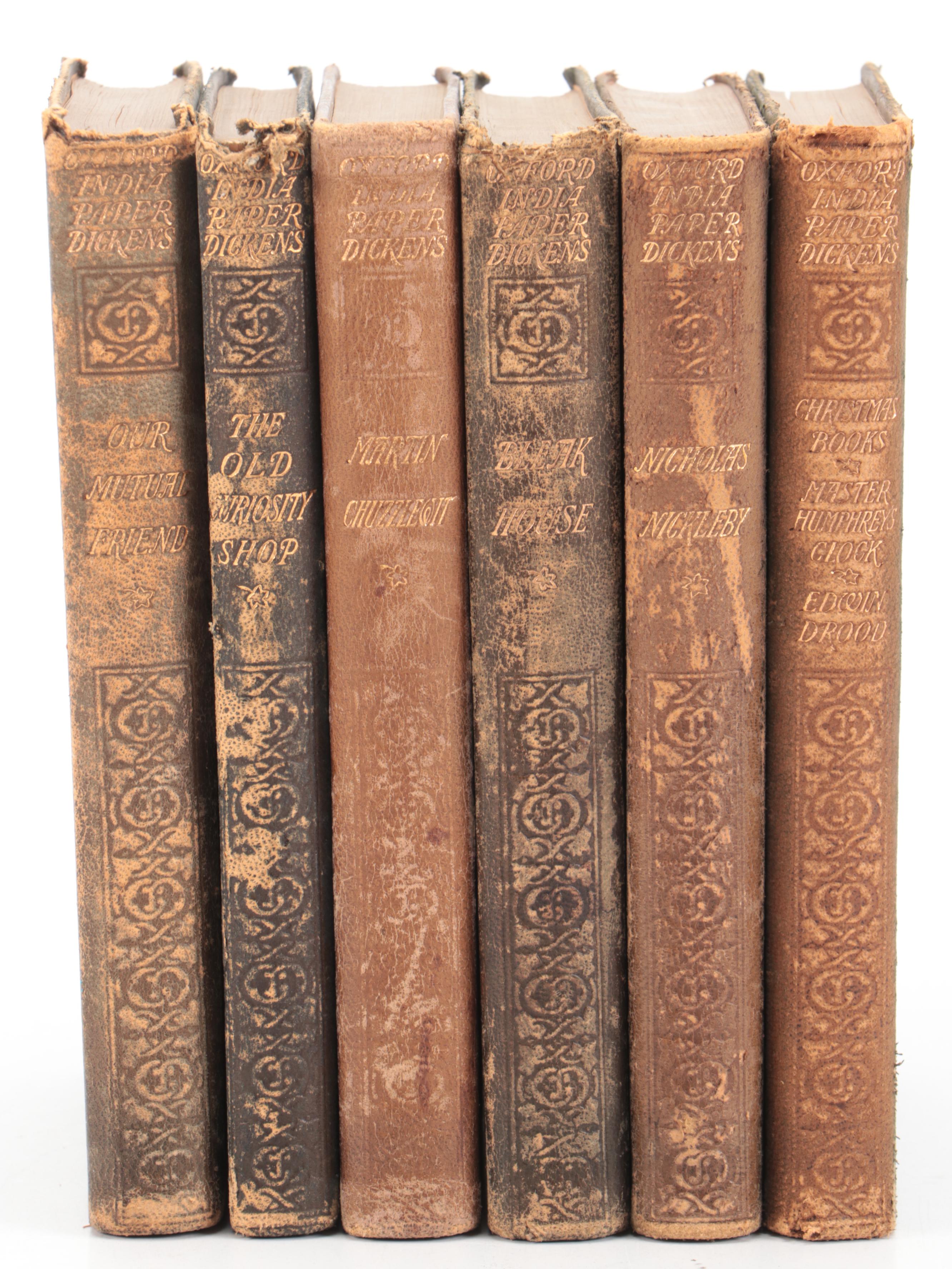 Oxford India Paper "Complete Works of Charles Dickens" Partial Set, circa 1904