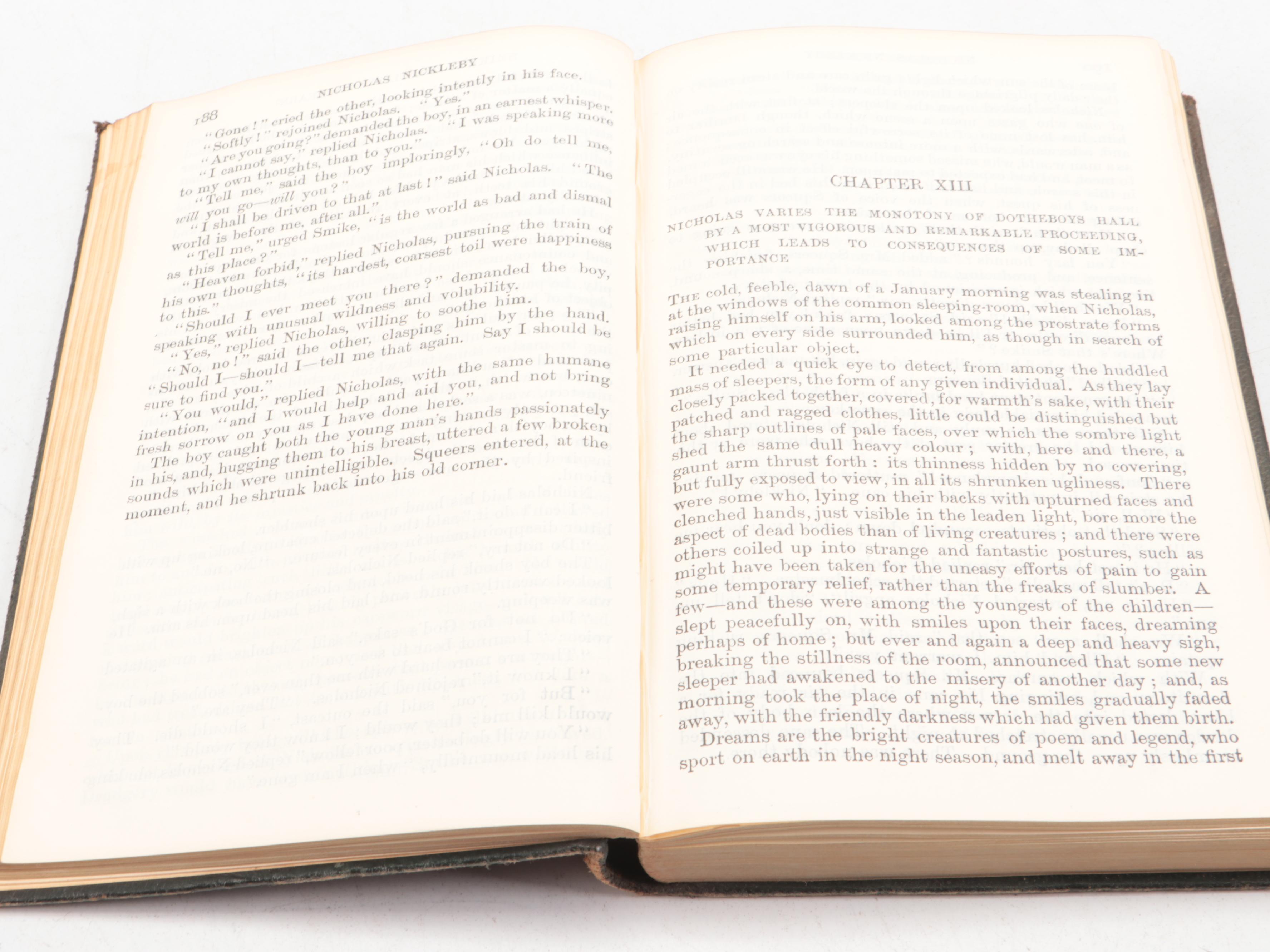 Oxford India Paper "Complete Works of Charles Dickens" Partial Set, circa 1904